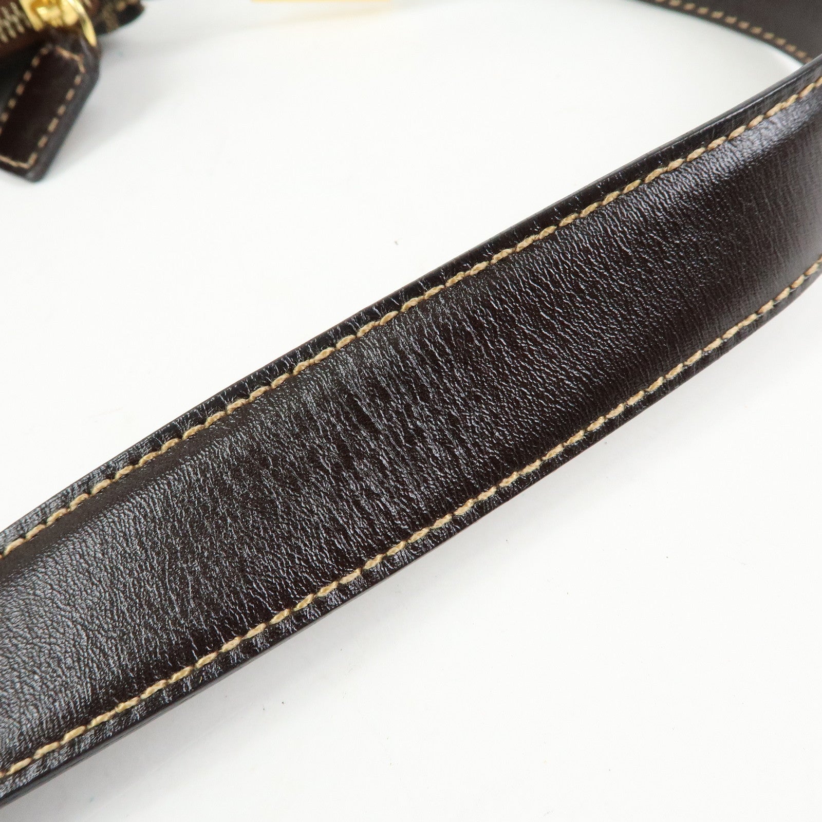 FENDI Zucca Canvas Leather Shoulder Bag Hand Bag Brown 83152390981