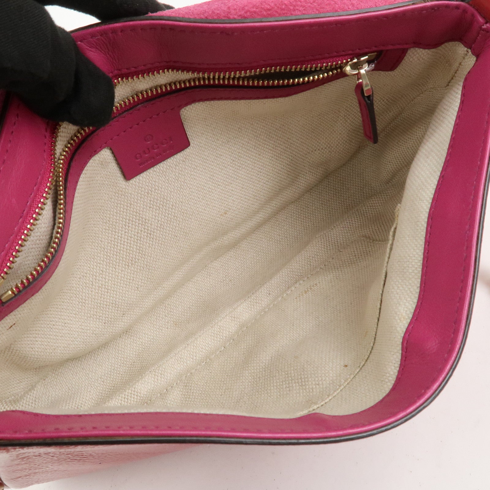 GUCCI SOHO Patent Leather Chain Shoulder Bag Red 336752