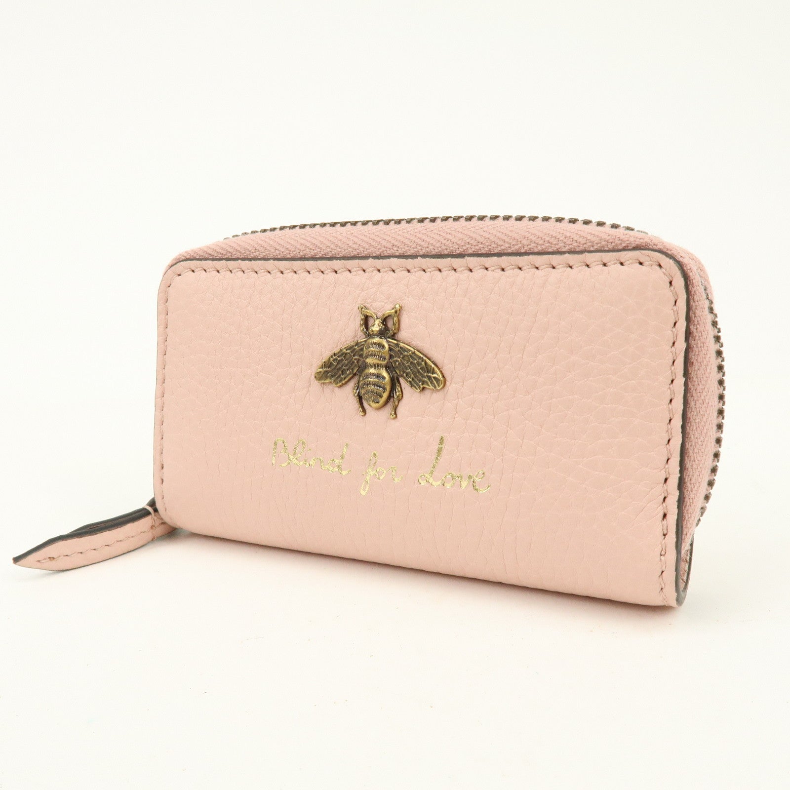 GUCCI Animalier Leather 6 Ring Key Case Key Holder Pink 498096