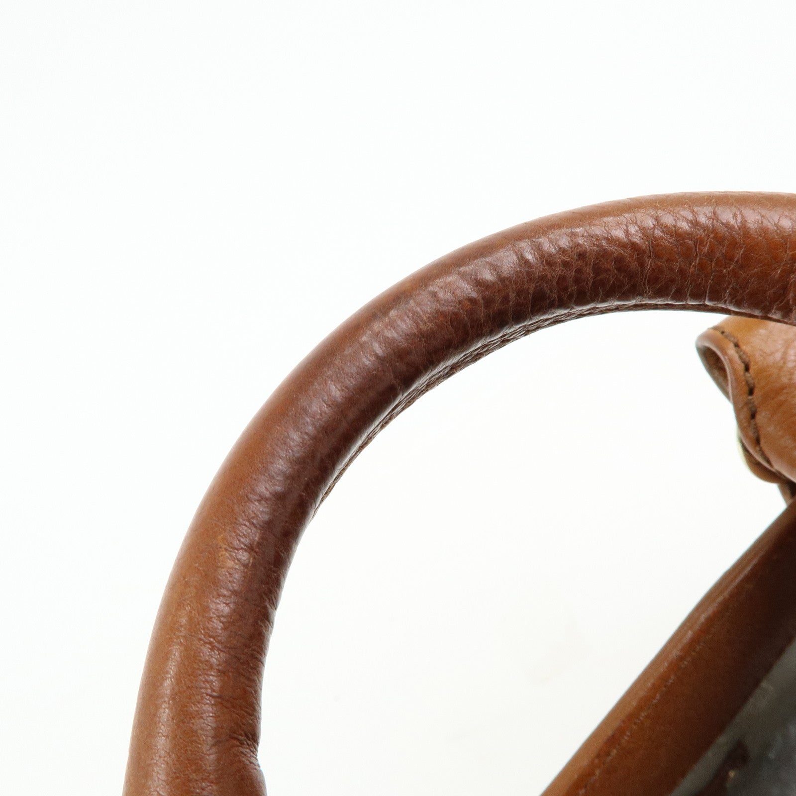 CELINE Logo Leather Boogie Bag Hand Bag Tote Bag Brown