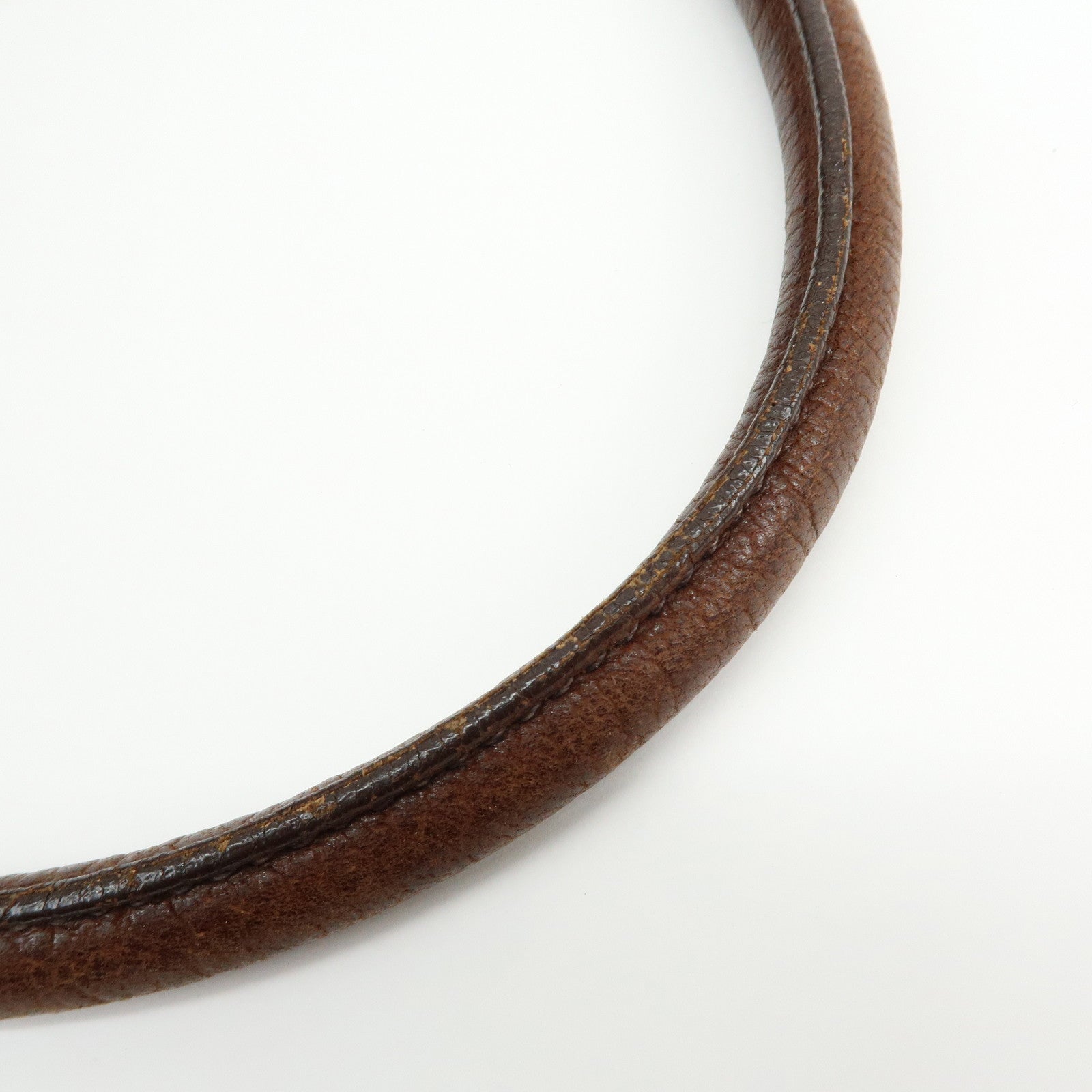 PRADA Leather Shoulder Bag Hand Bag Brown BR3130