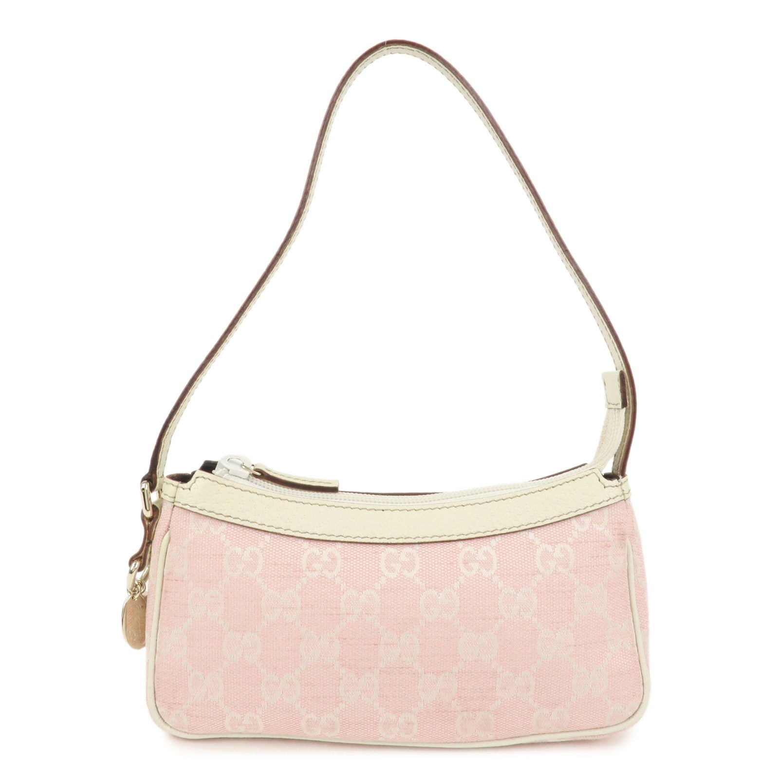 GUCCI GG Monogram Canvas Leather Hand Bag Pouch Shoulder Bag 154432