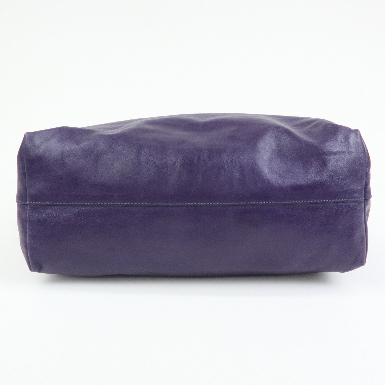 MIU MIU Soft Leather Shopping Tote Bag Shoulder Bag Purple RR1820