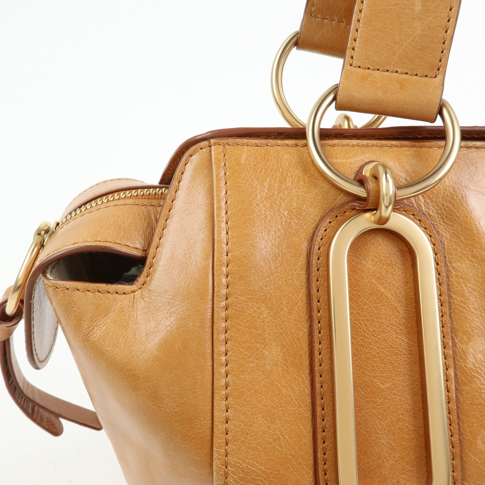 Chloe See by Chloe Page 2Way Bag Shoulder Bag Hand Bag Brown