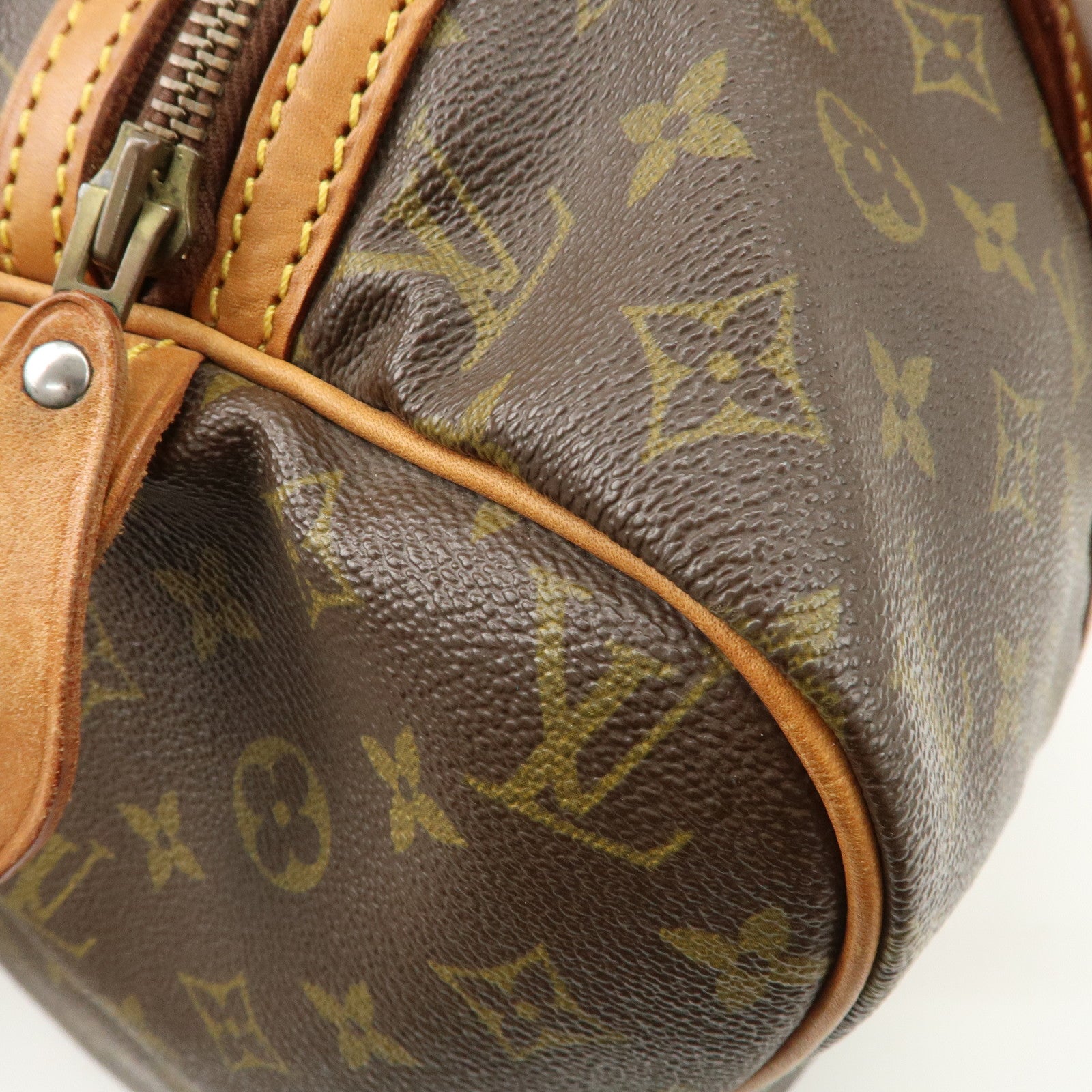 Louis Vuitton Monogram Sac Souple 45 Boston Bag Brown M41624 Used