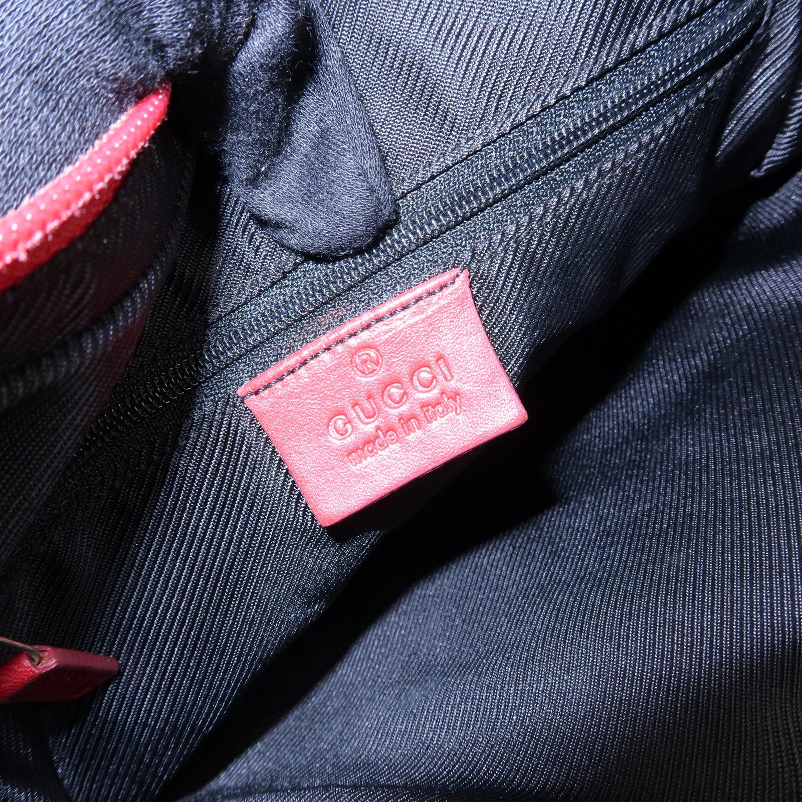 GUCCI GG Canvas Leather Shoulder Bag Hand Bag Beige Red 001・4206