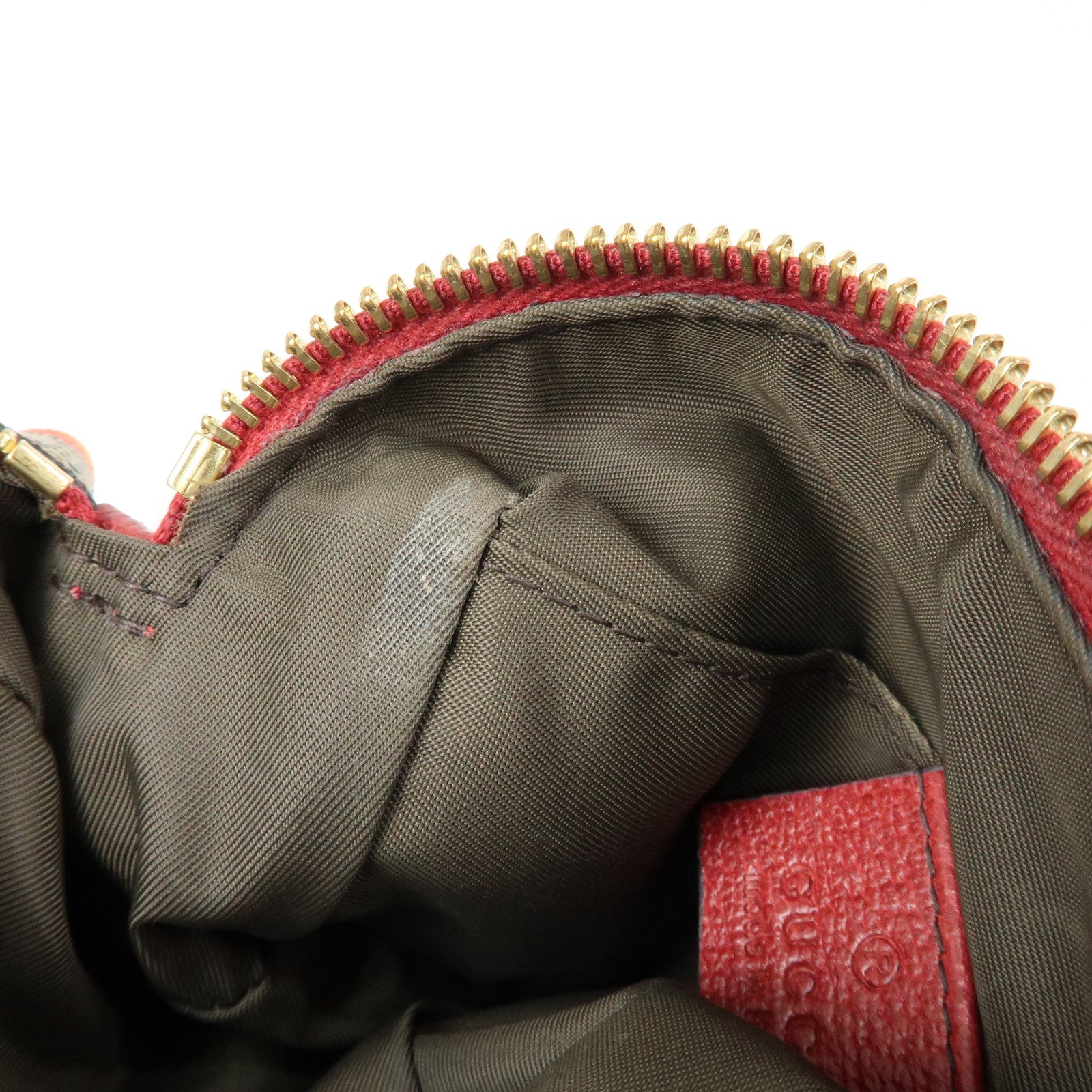GUCCI GG Marmont Flora GG Supreme Cosmetic Pouch Beige Red 548394