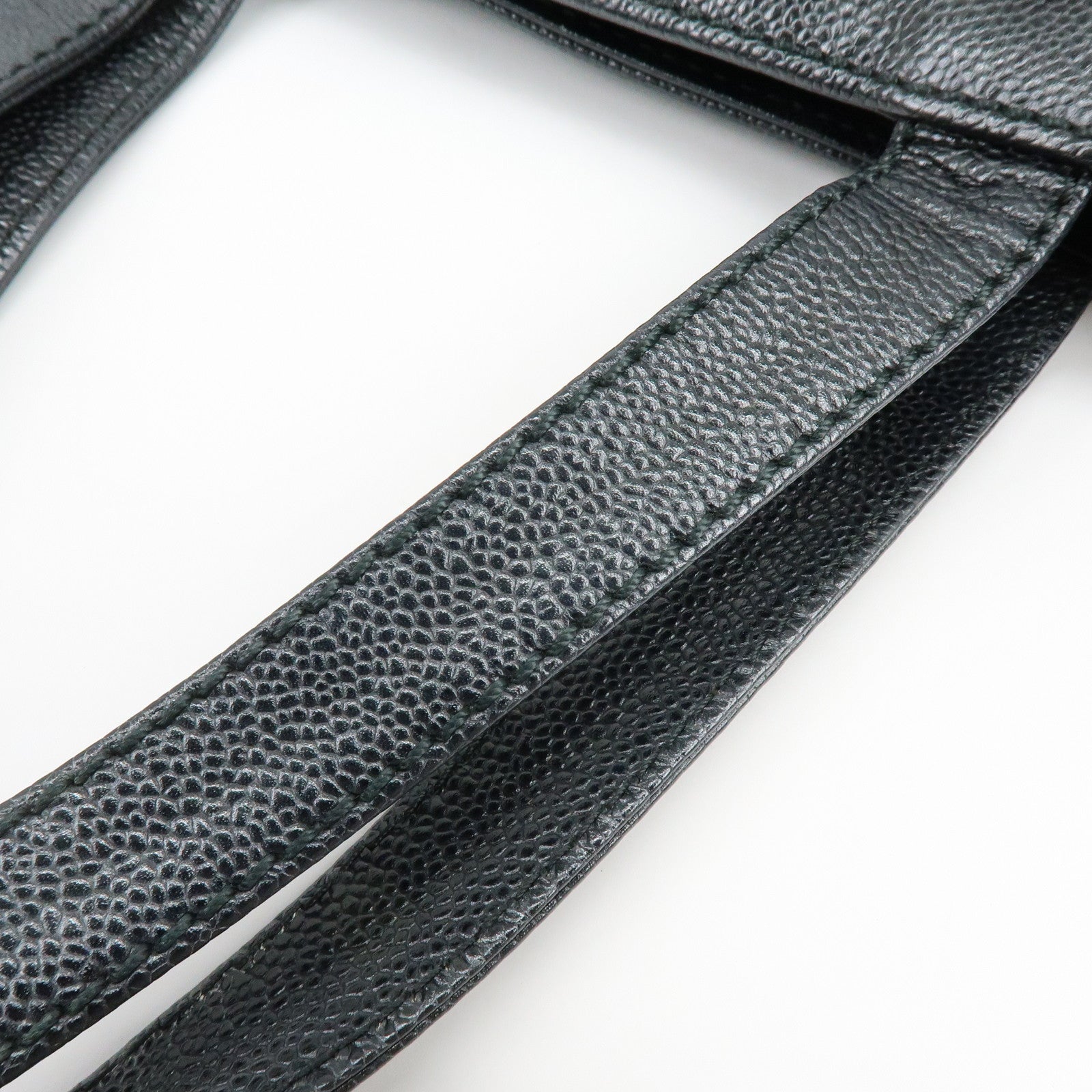 CHANEL COCO Mark Caviarskin Tote Bag Shoulder Bag Black