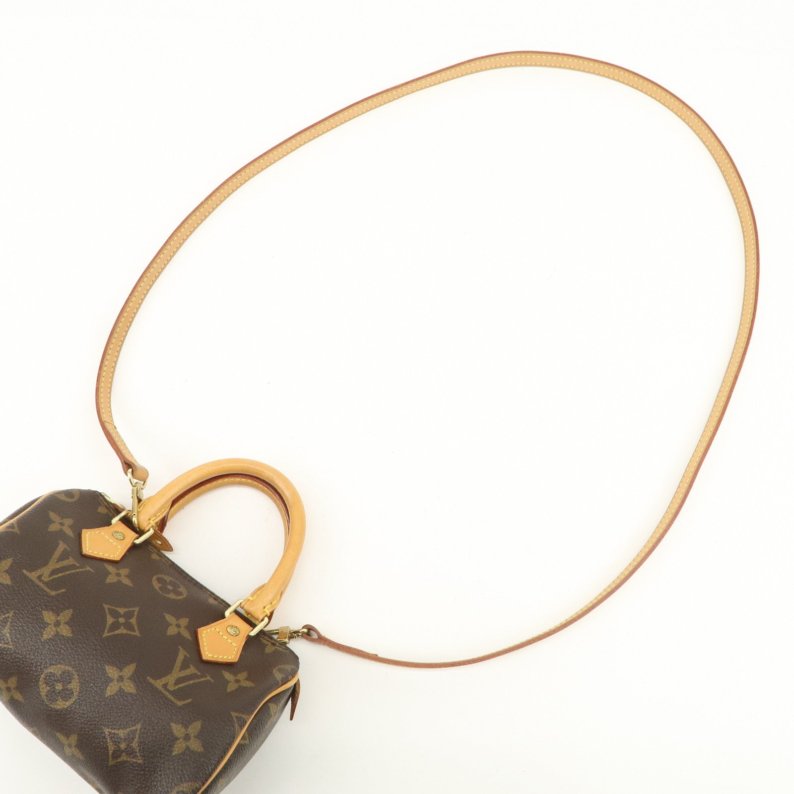 Louis Vuitton Monogram Mini Speedy & Shoulder Strap Brown M41534