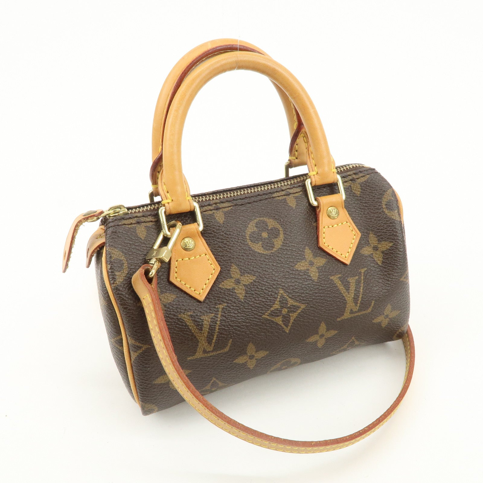 Louis Vuitton Monogram Mini Speedy & Shoulder Strap Brown M41534