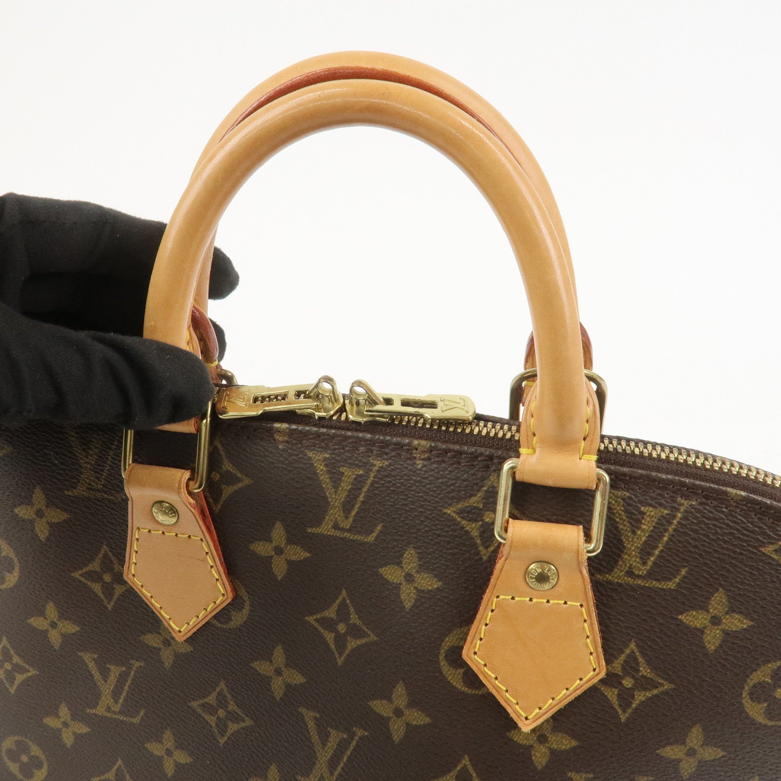 Louis Vuitton Monogram Alma Hand Bag Brown M51130