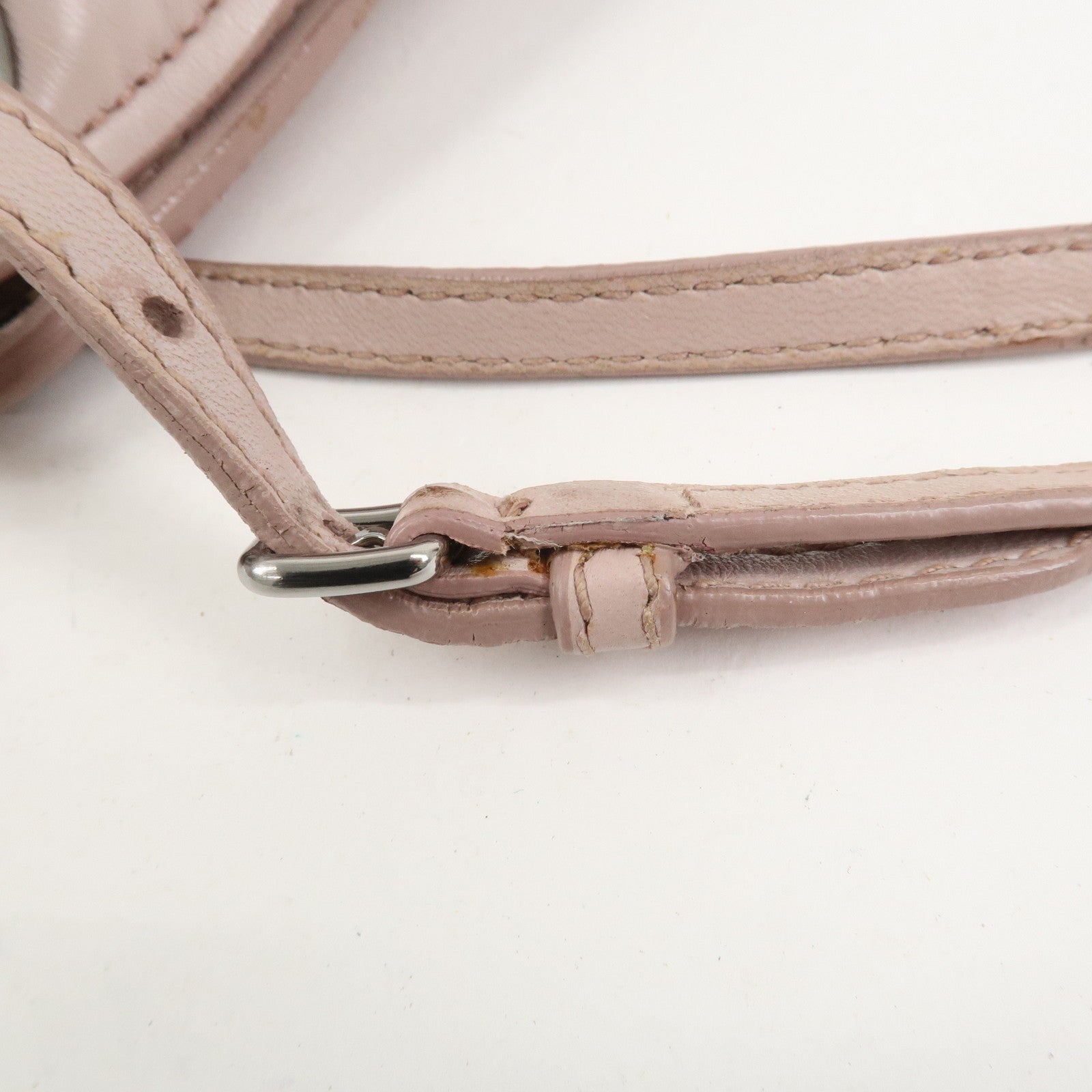 MIU MIU Matelasse Nappa Leather Tote Bag Shoulder Bag Light Pink