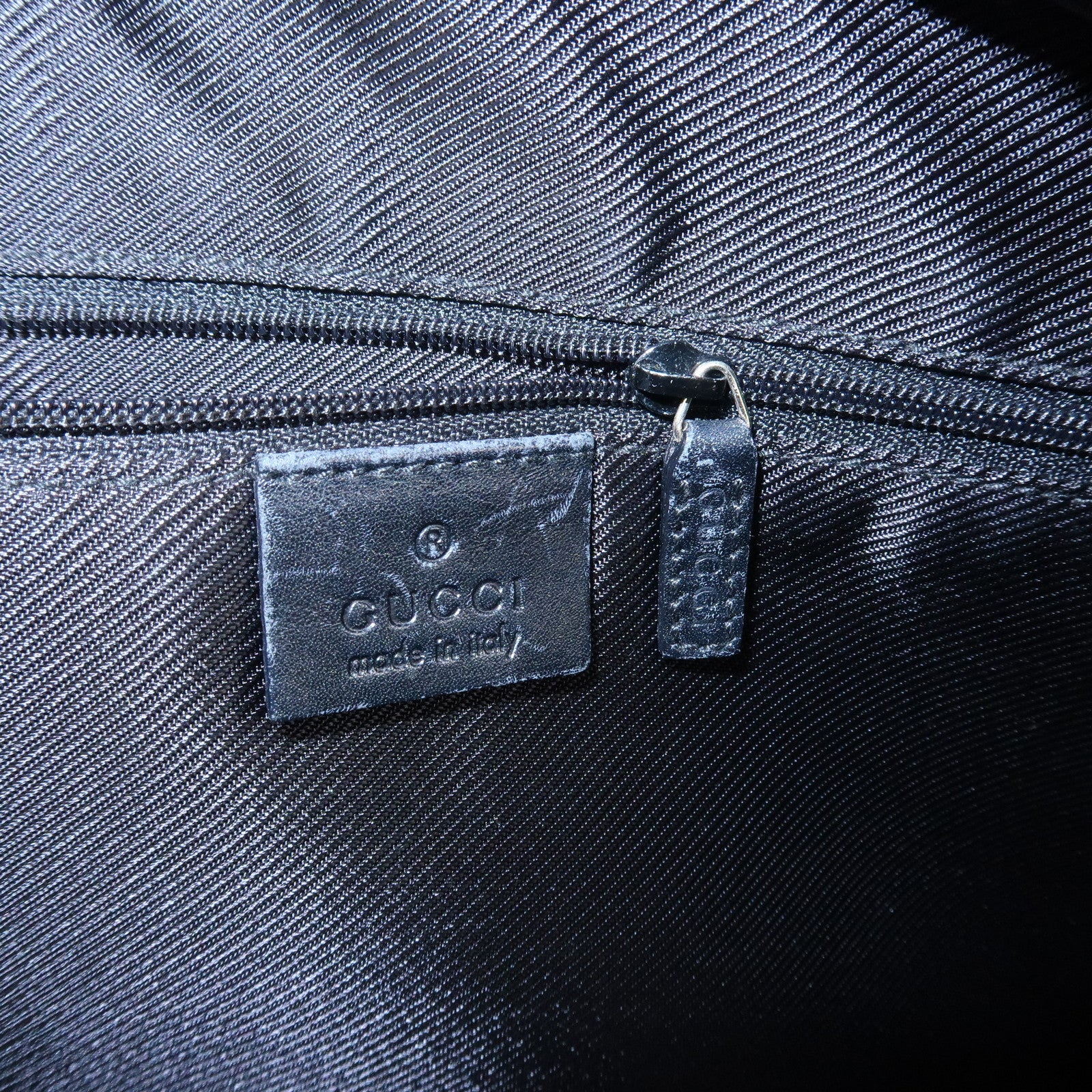 GUCCI Micro Guccissima Leather Hand Bag Black 022.1115