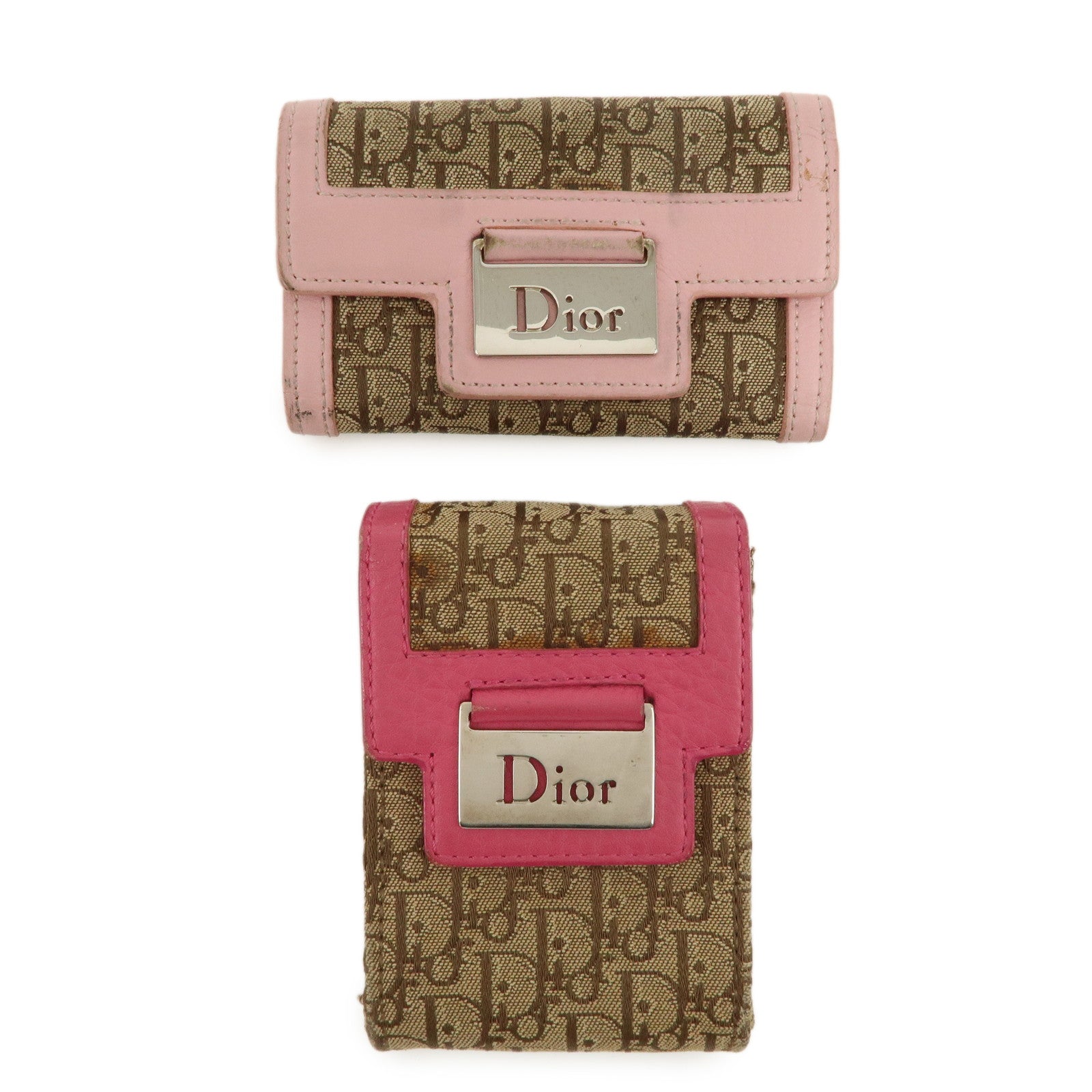 Christian Dior Street Chic Trotter Canvas Leather Set of 2 Goods