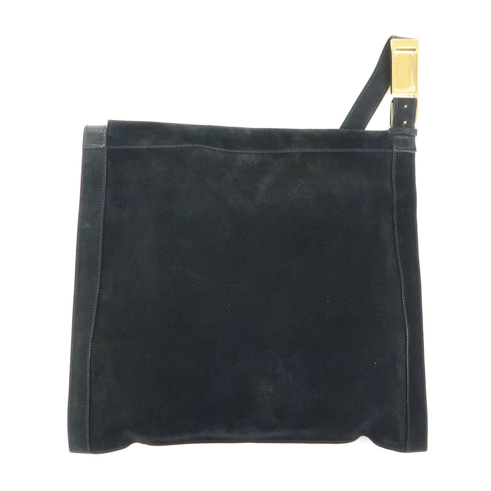 GUCCI Suede Shoulder Bag Crossbody Bag Black 001・2122・1931