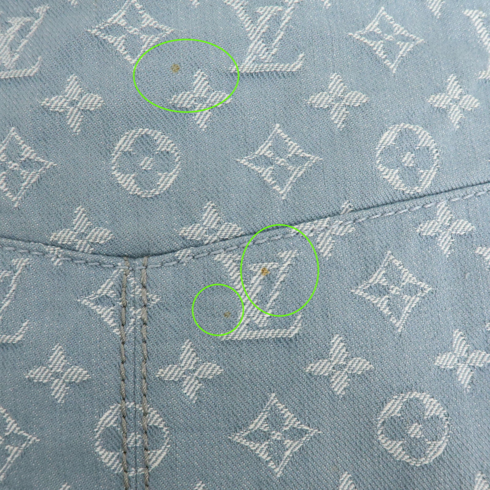 Louis Vuitton Monogram Denim Daily GM Shoulder Bag Blue M40492
