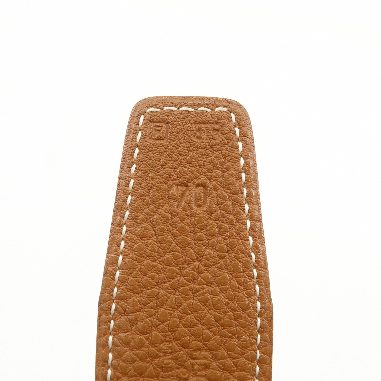 HERMES H Buckle Reversible Constance Leather Belt F Stamped