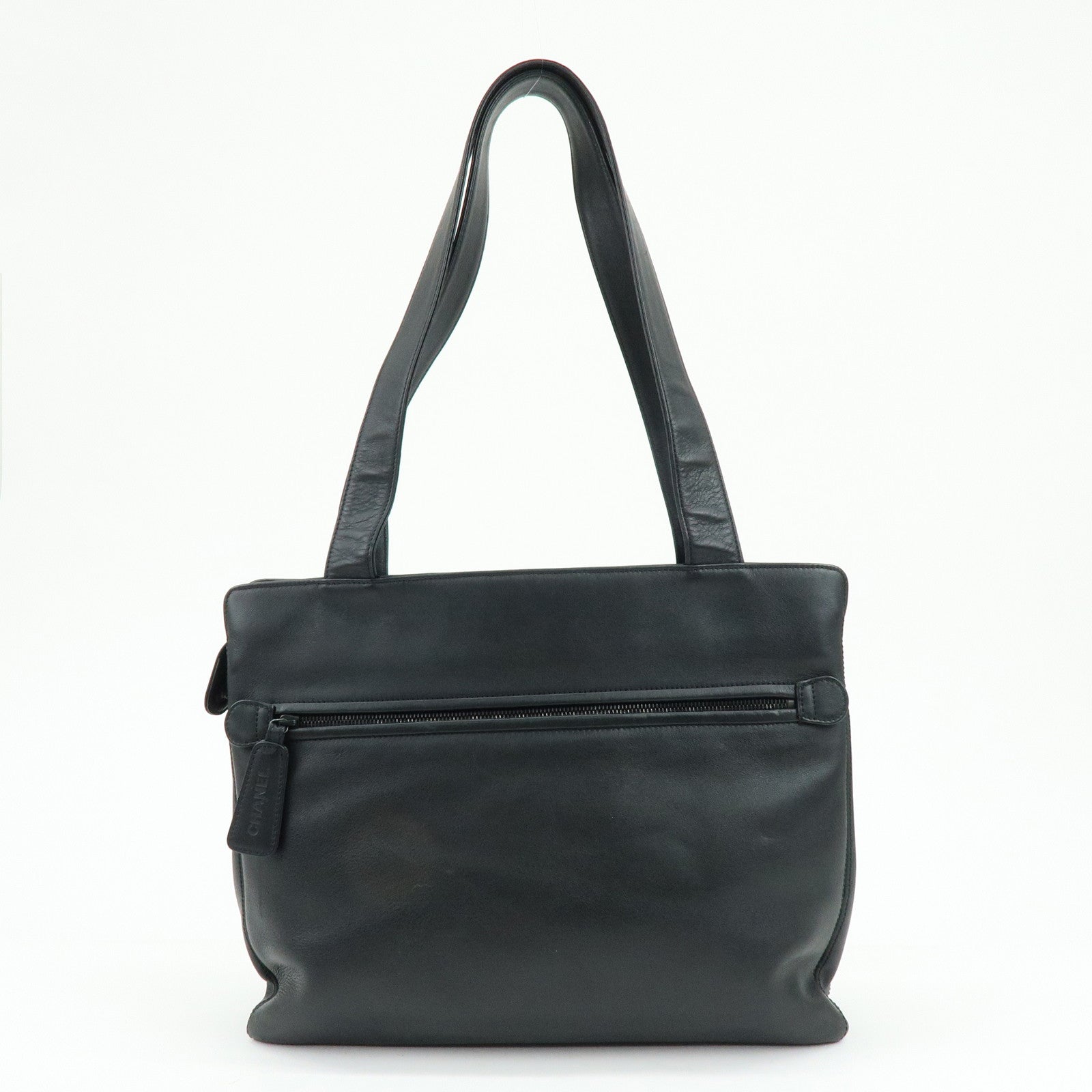 CHANEL COCO Mark Calf Leather Tote Bag Shoulder Bag Black A14305
