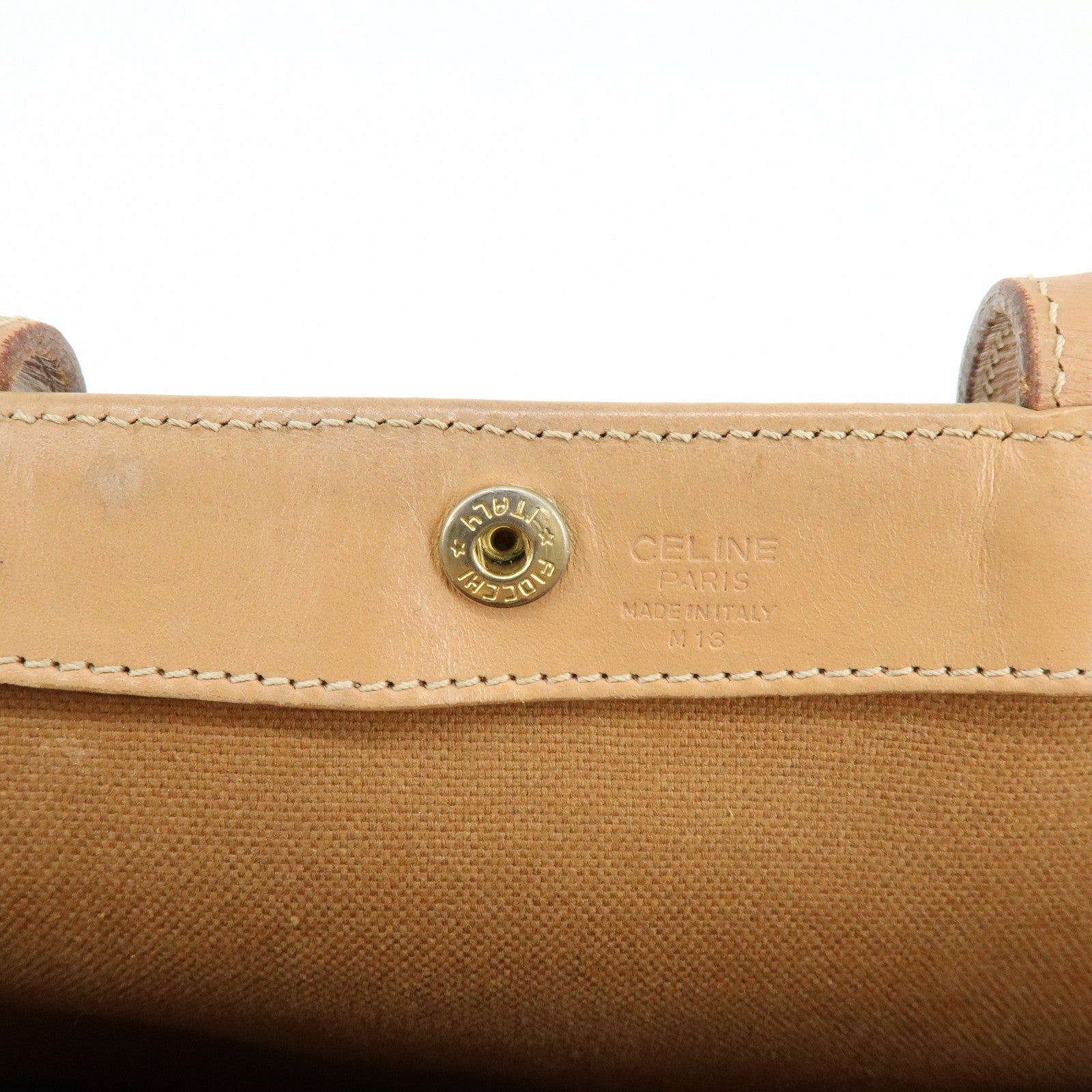 CELINE Macadam PVC Leather Tote Bag Shoulder Bag Brown