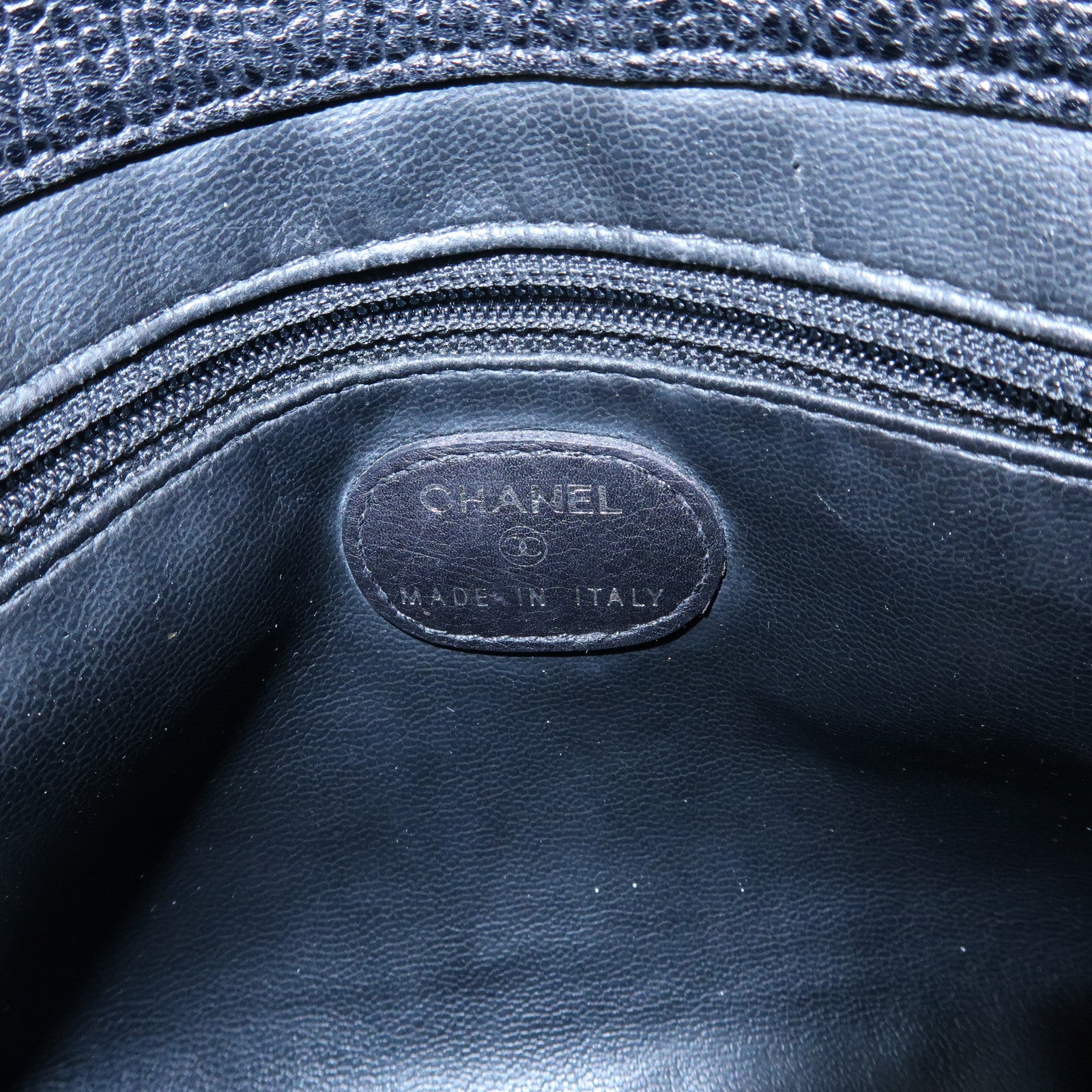 CHANEL COCO Mark Caviar Skin Cosmetic Pouch Makeup Bag Black