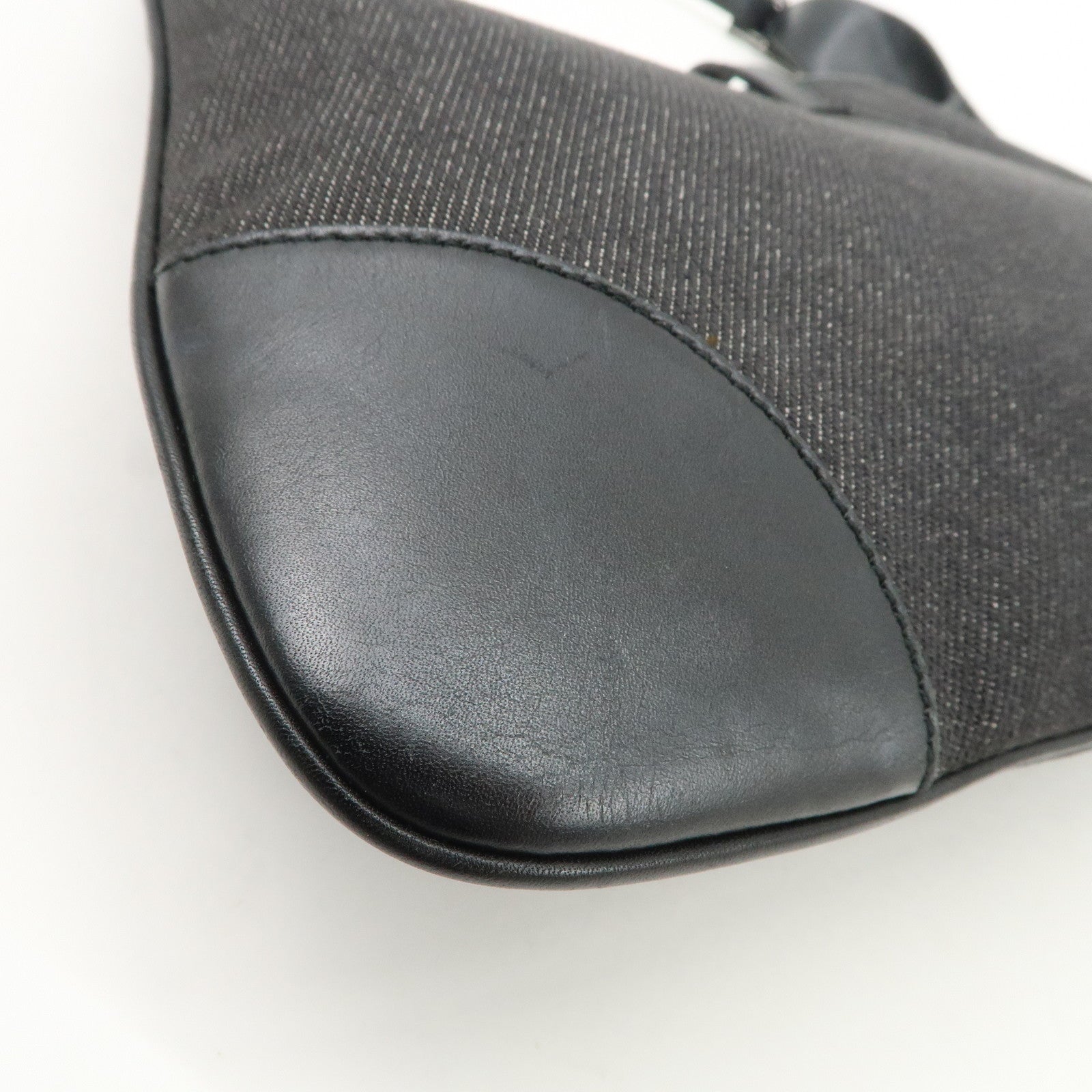 GUCCI Kandensky Denim Leather Shoulder Bag Hand Bag Black 28628