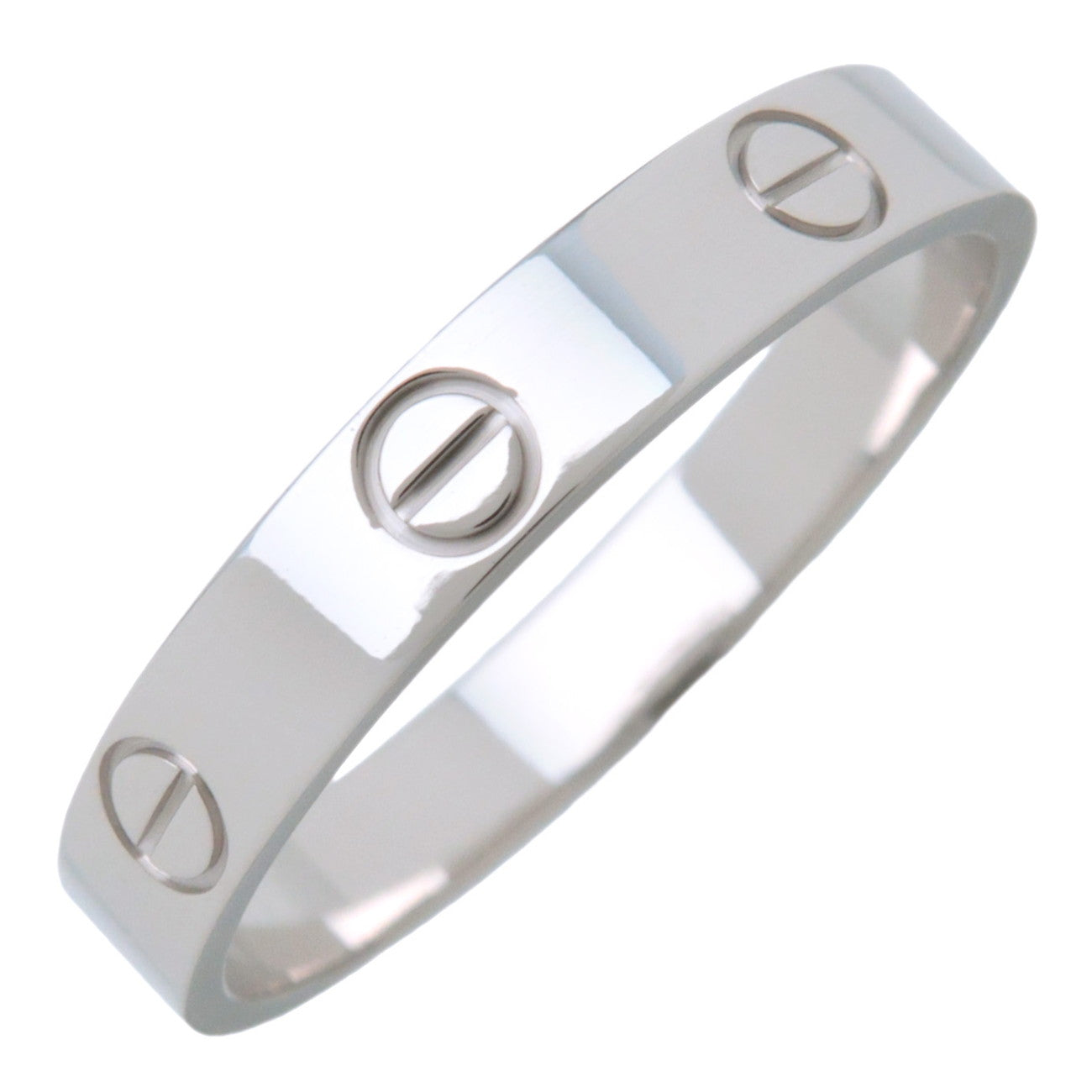 Cartier Mini Love Ring K18WG 750WG White Gold #60 US9-9.5 EU59.5