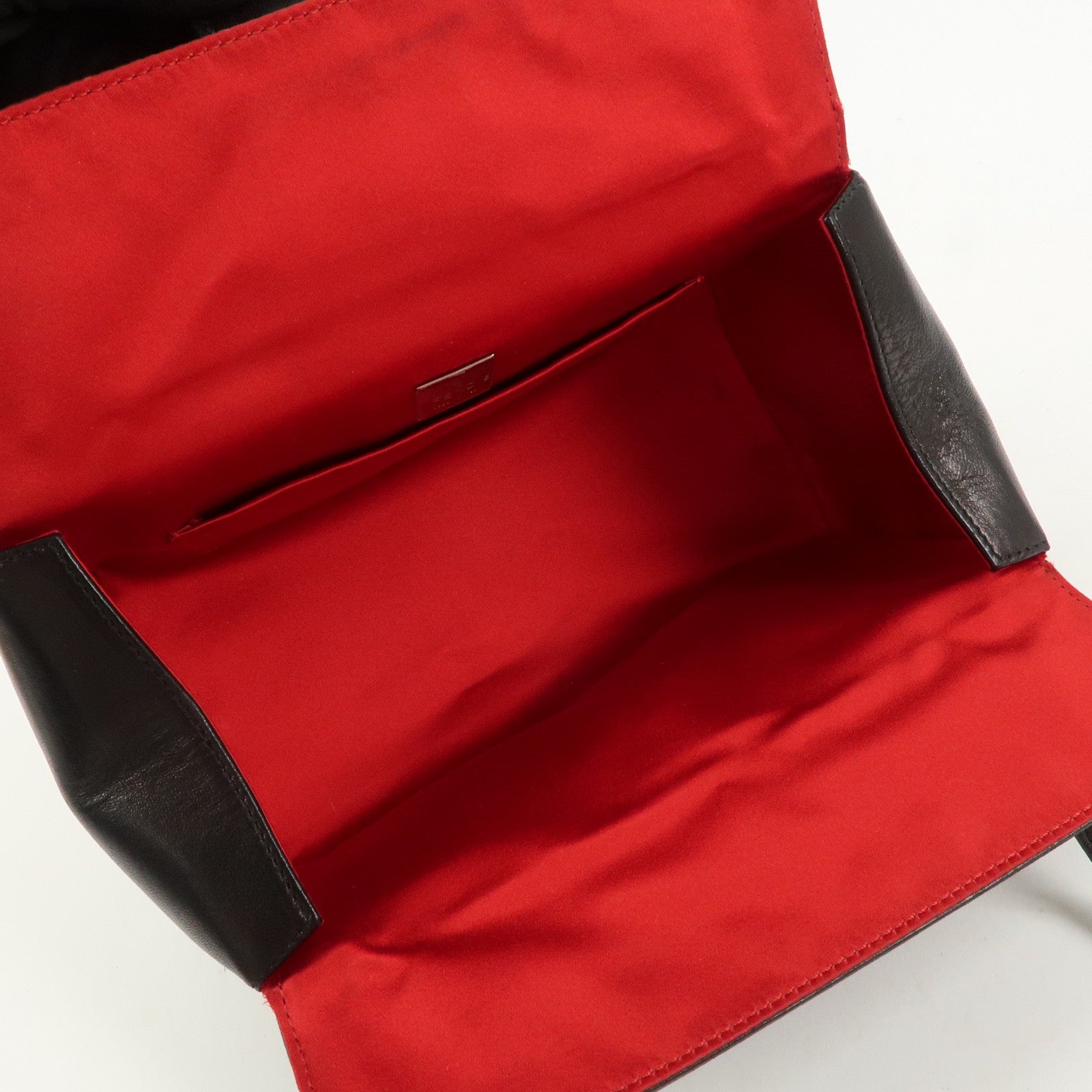 FENDI Nappa Leather Hand Bag Shoulder Bag Black 10163350001