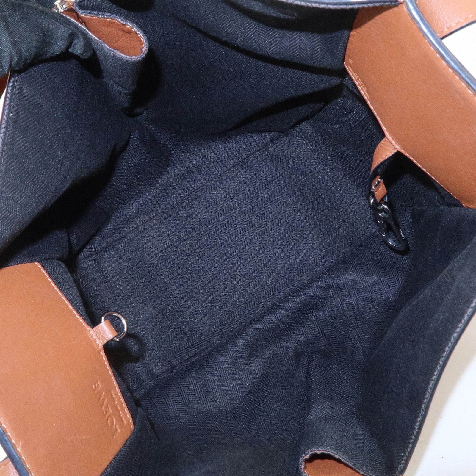 LOEWE Leather Hammock Medium Hand Bag Shoulder Bag Tan Used