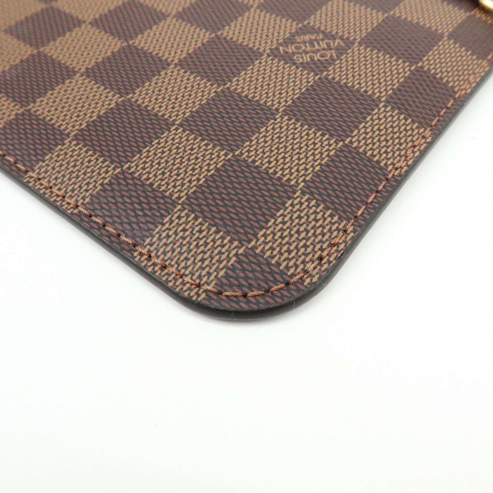 Louis Vuitton Damier Canvas Pouch for Neverfull MM Ebene N41358