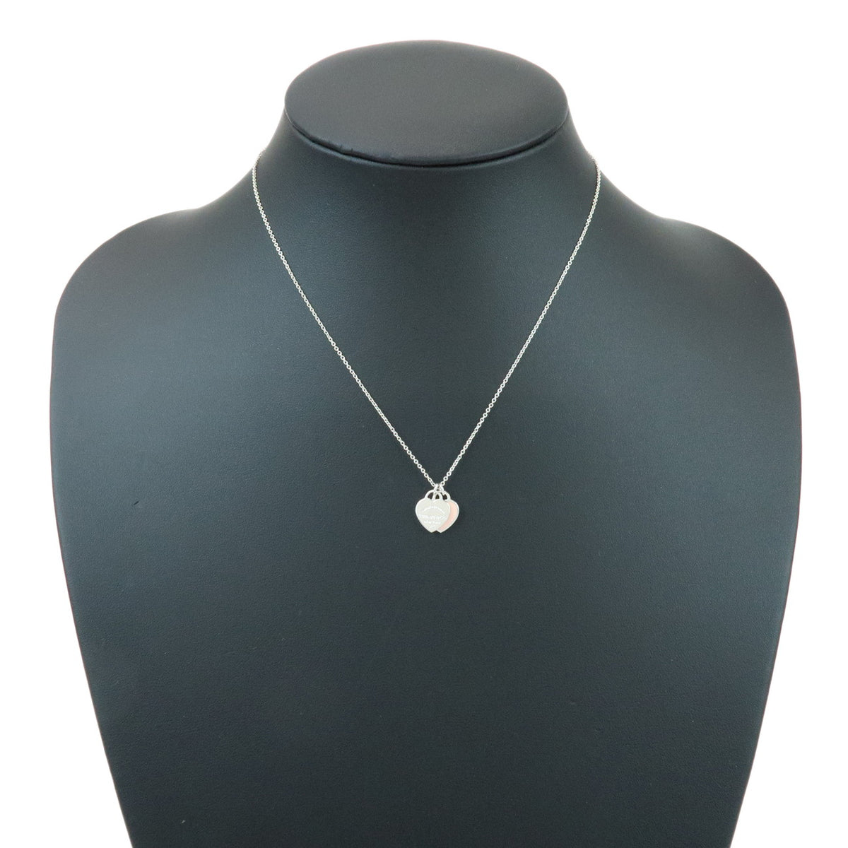 Tiffany & Co Return to Tiffany Mini Double Heart Tag Necklace SV925