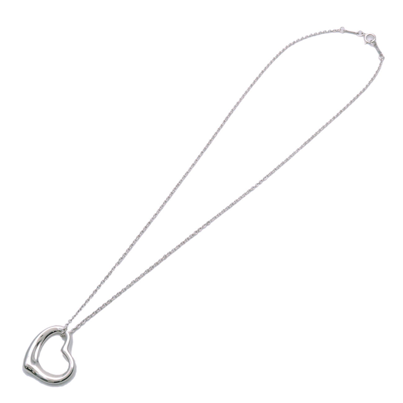 Tiffany & Co Open Heart Necklace 22MM SV925 Silver