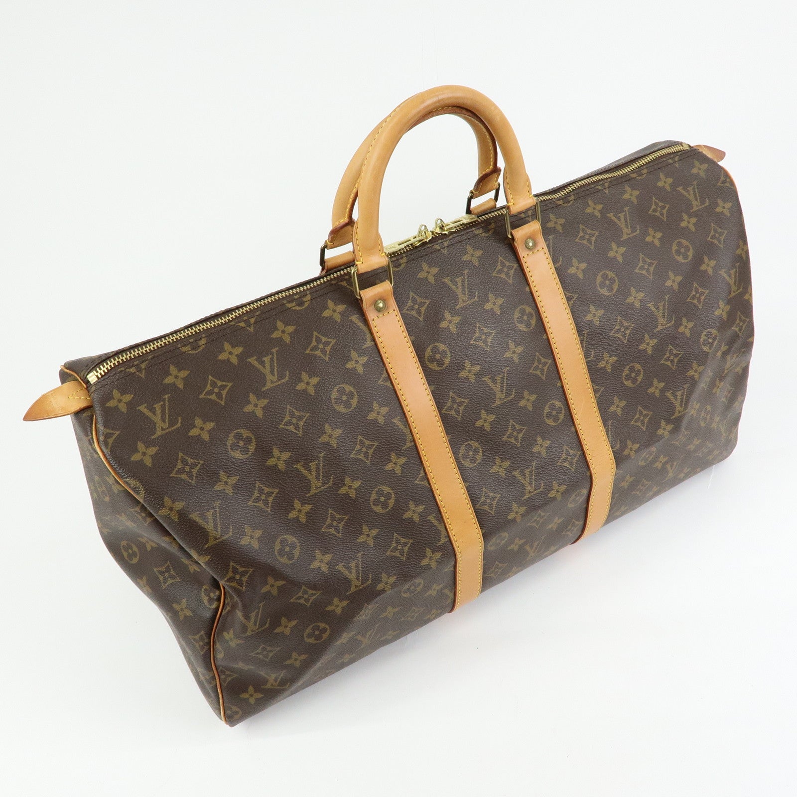 Louis Vuitton Monogram Keep All 55 Boston Bag Brown M41424