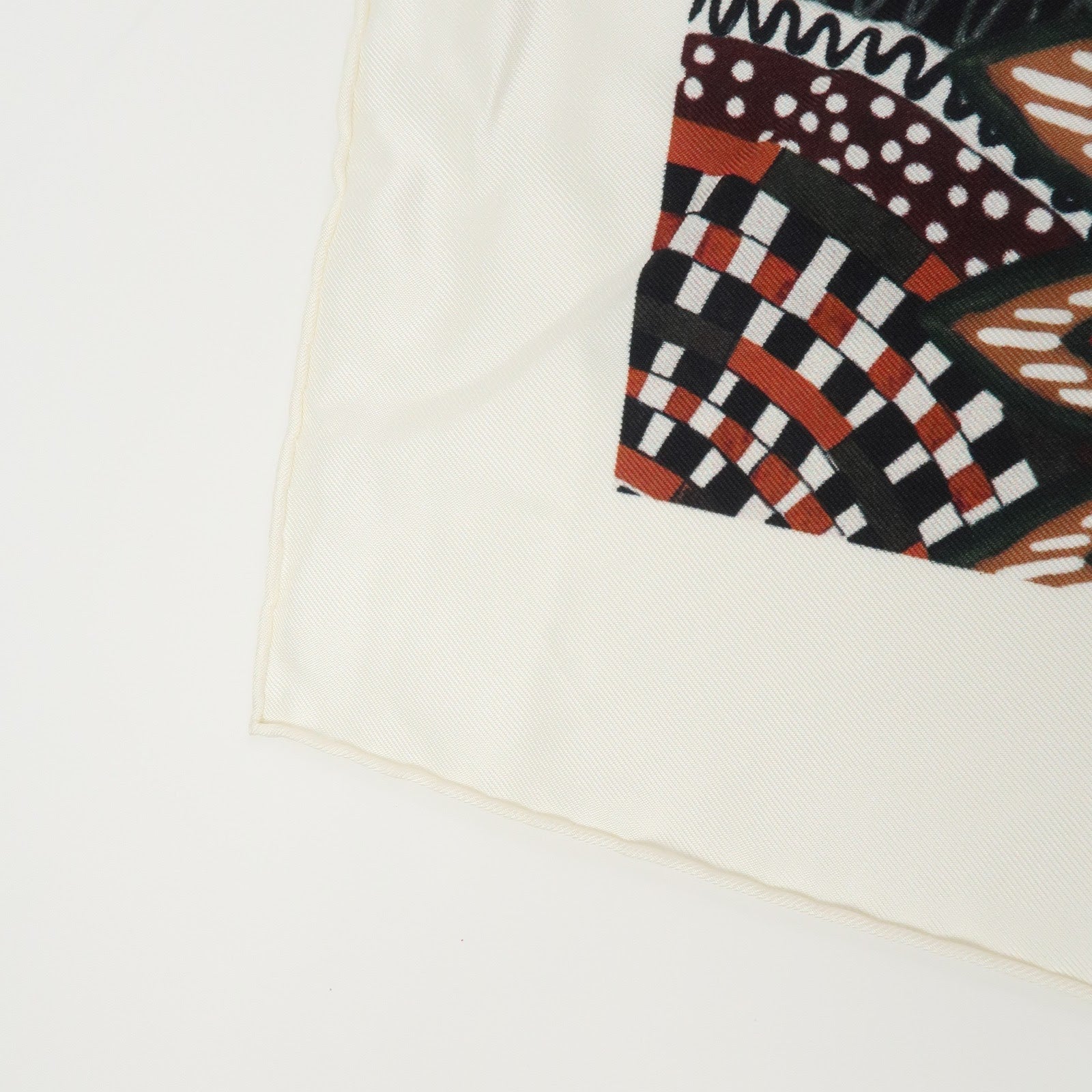 Christian Dior Logo Silk 100% Scarf Butterfly Motif Multicolor