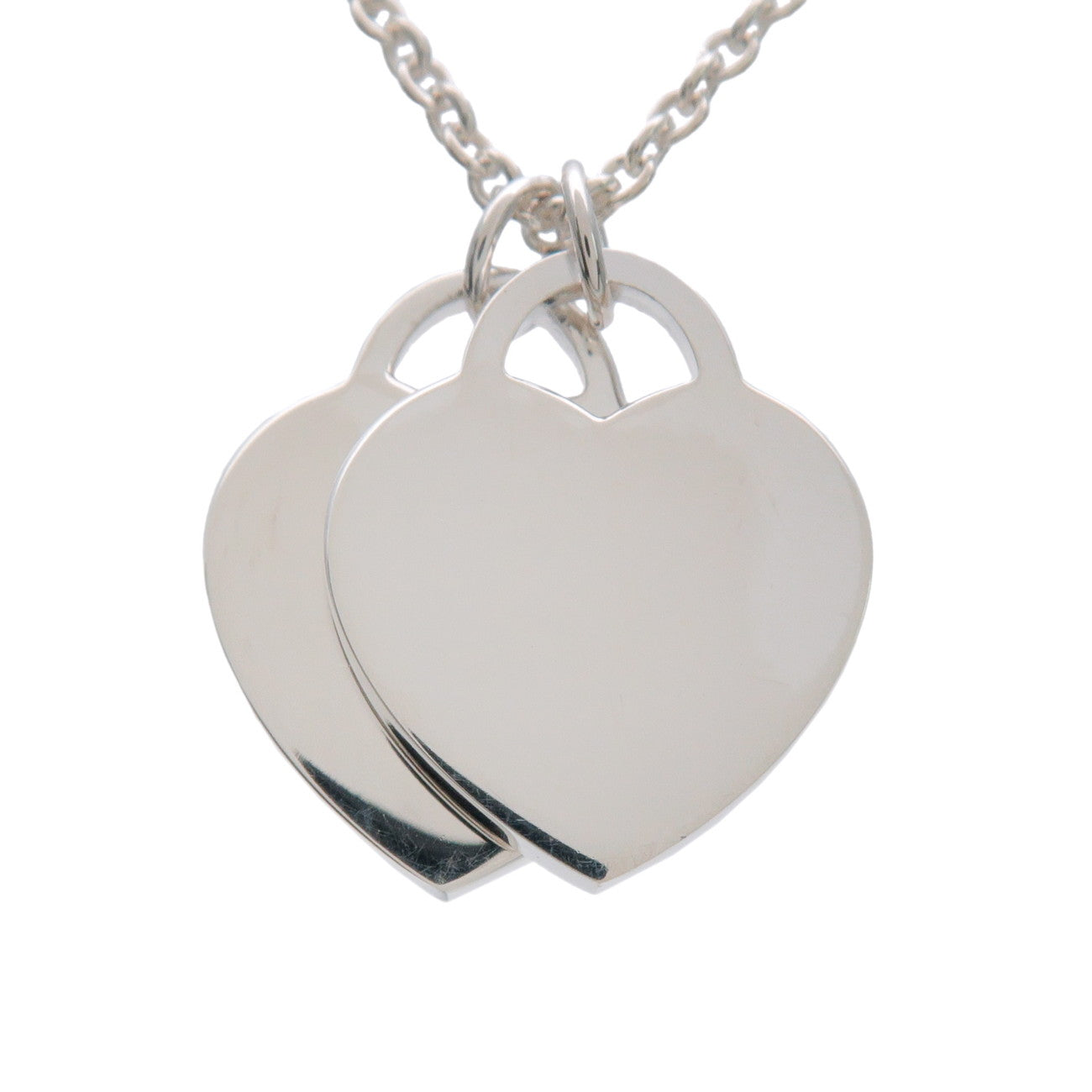 Tiffany & Co Return to Tiffany Mini Double Heart Tag Necklace SV925