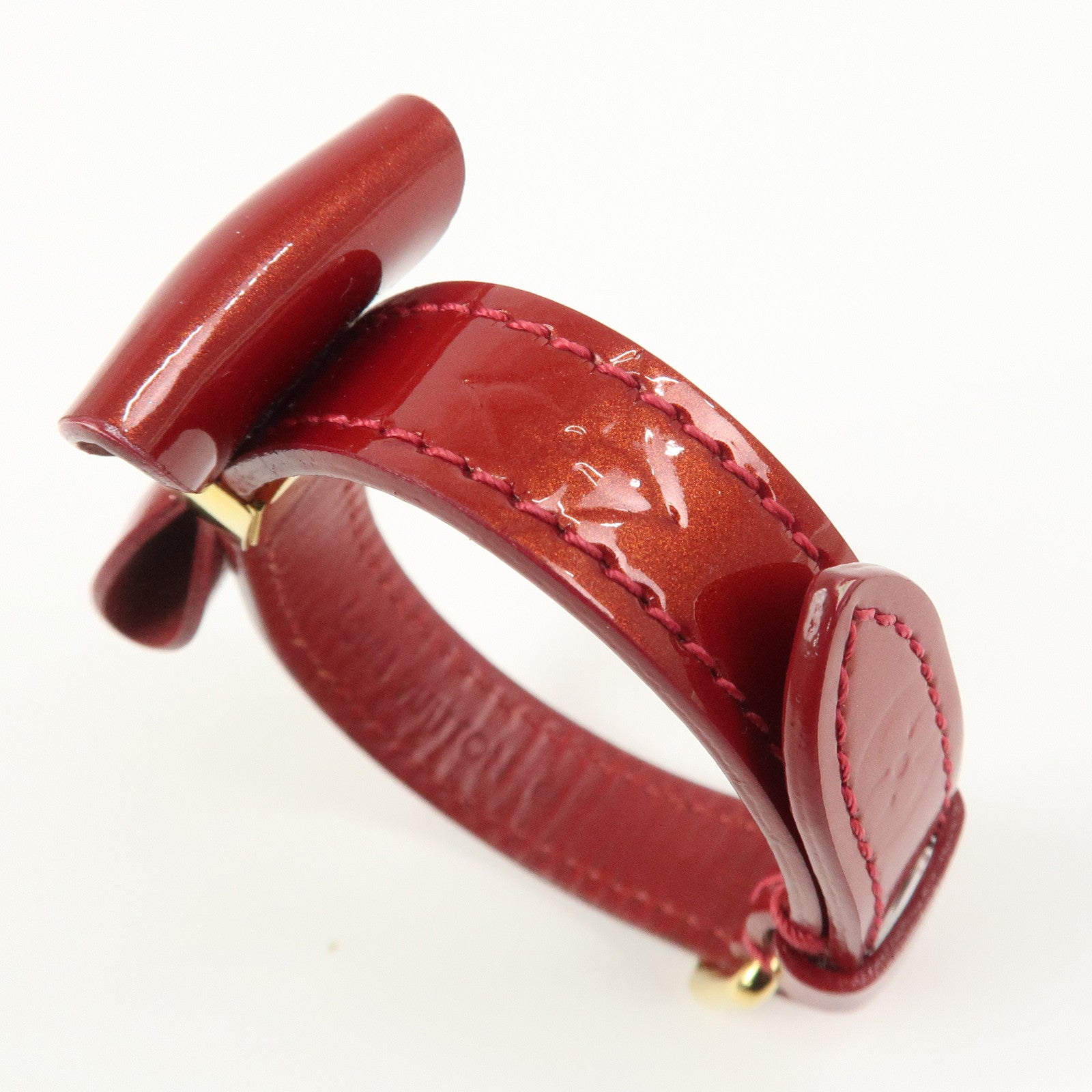 Louis Vuitton Monogram Vernis Bracelet Favorite Red M6618F