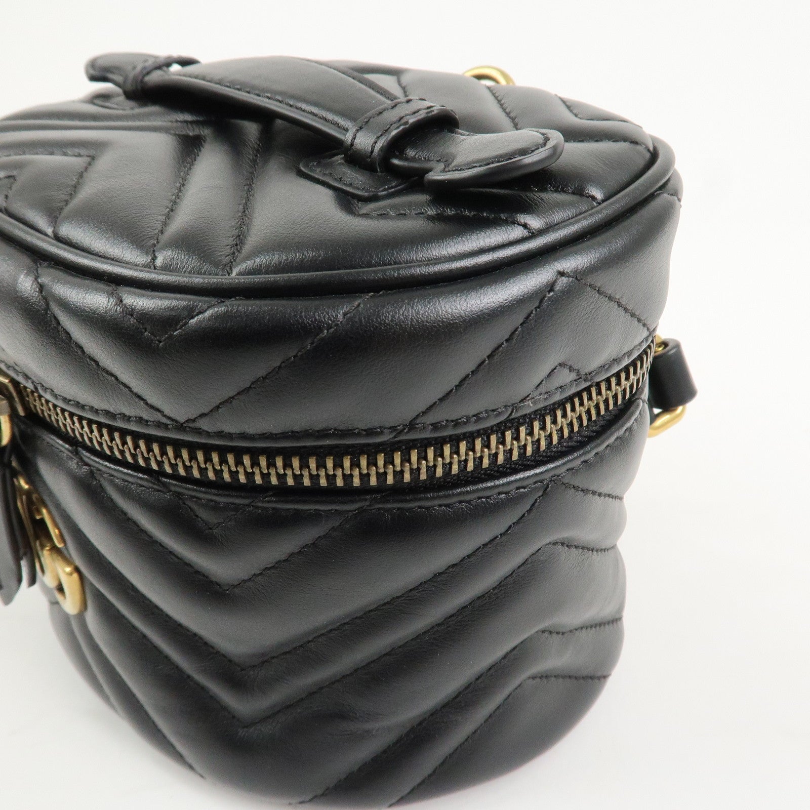 GUCCI GG Marmont Leather Mini Backpack Rucksack Black 598594