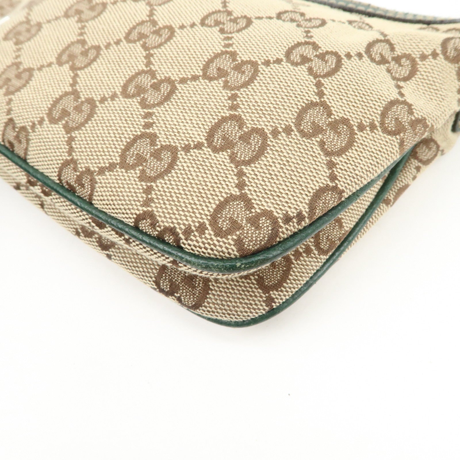 GUCCI Sherry GG Canvas Leather Shoulder Bag Hand Bag Beige 145813