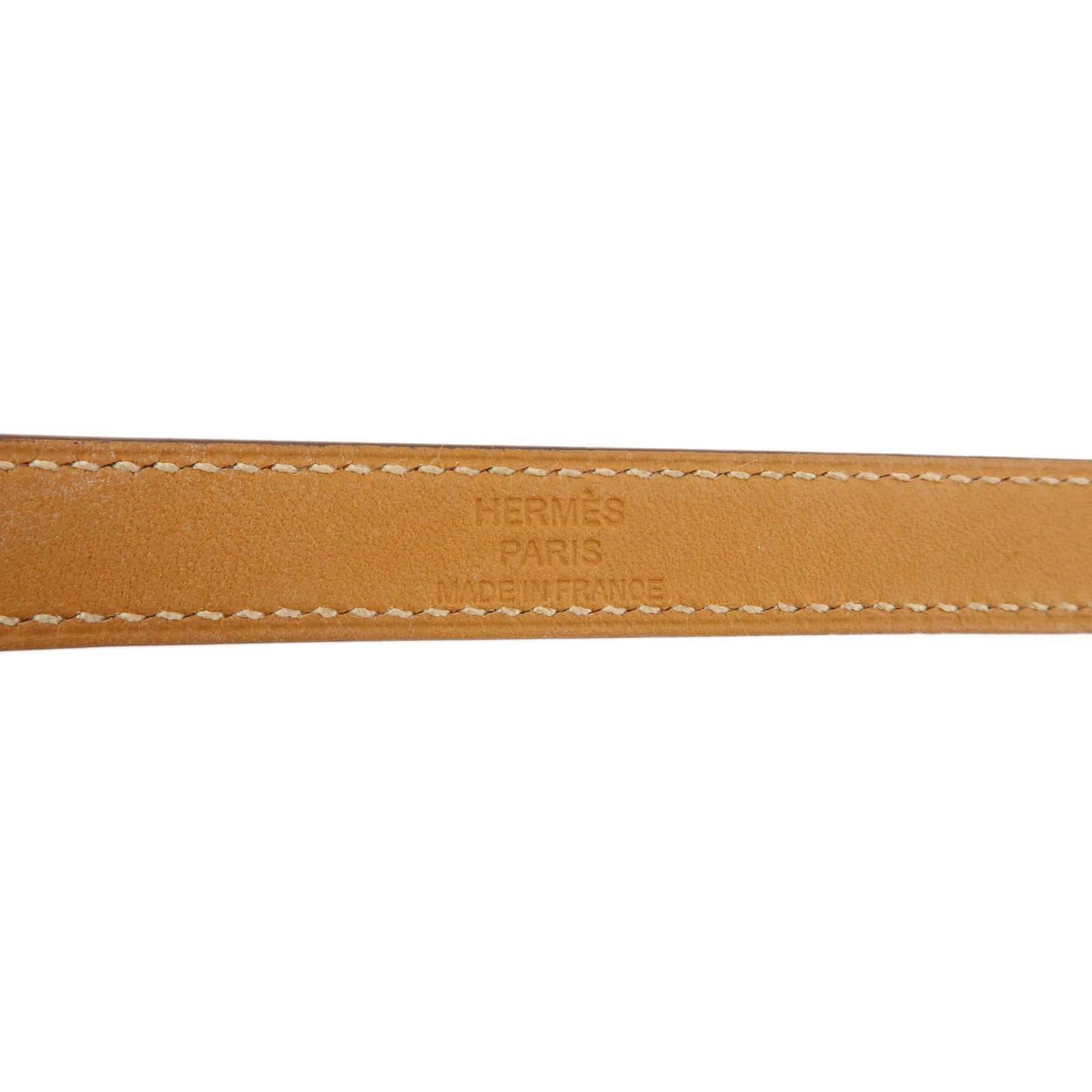 HERMES Mini Kelly Double Tour Leather Bracelet ▢P Stamped Size S
