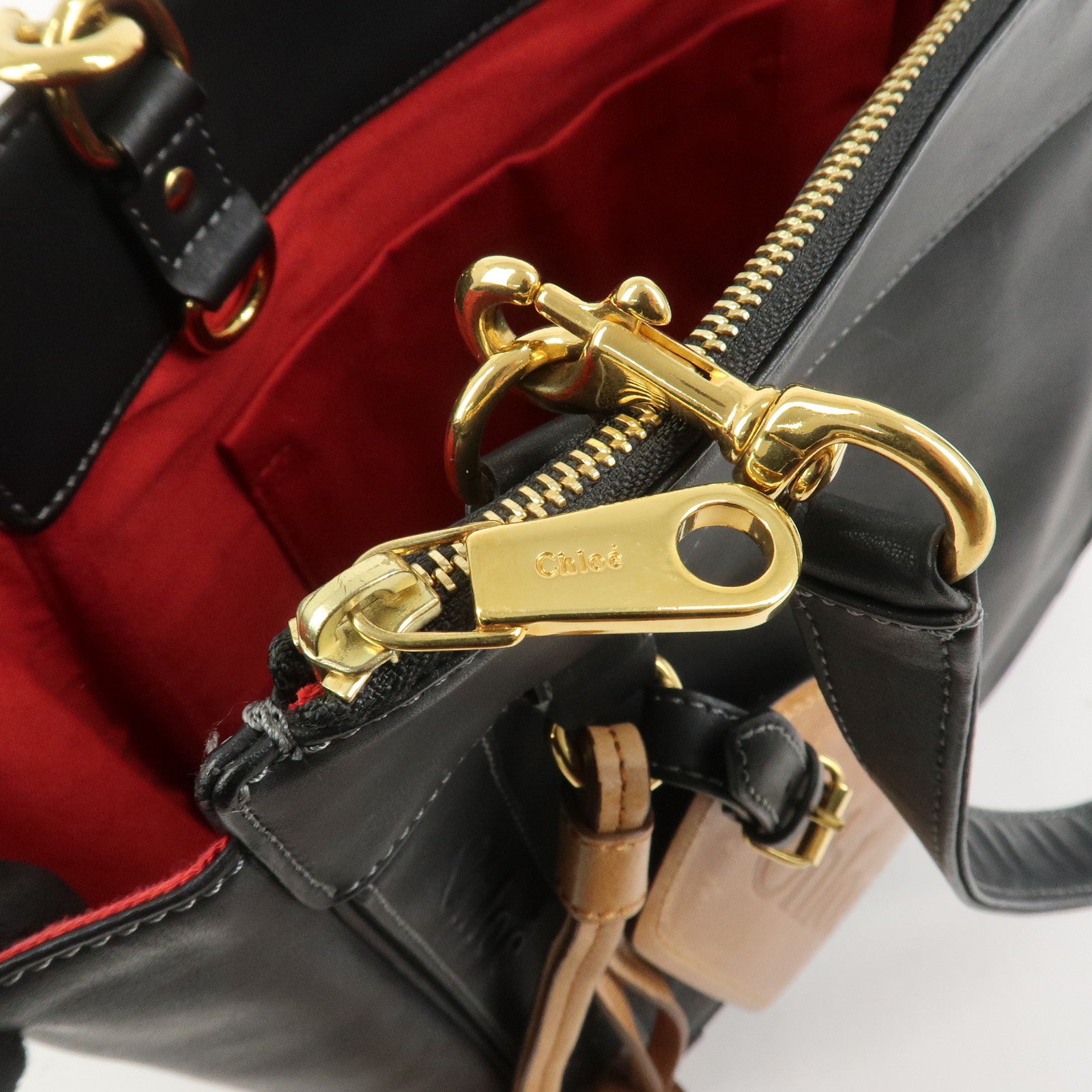 Chloe Eden Leather Tote Bag Shoulder Bag Hand Bag Black