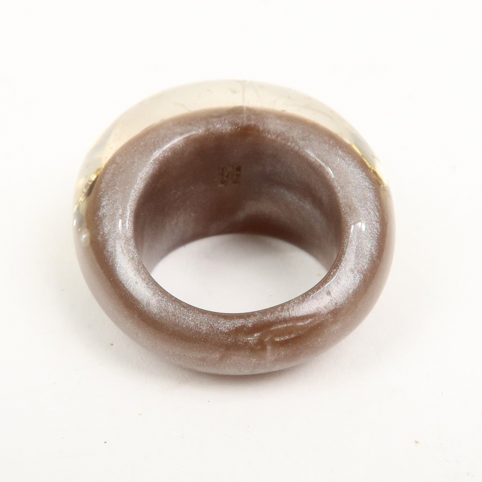 Louis Vuitton Monogram Bague Inclusion Resin Ring M #12 Brown
