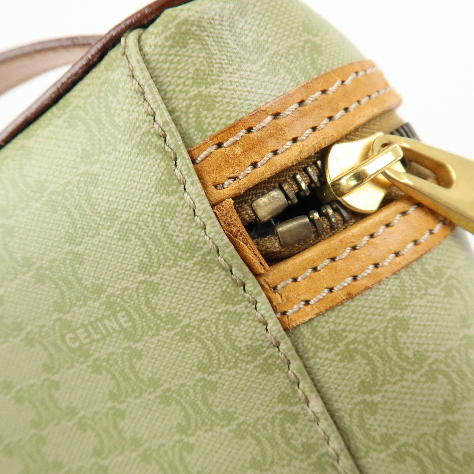CELINE Macadam PVC Leather Vanity Bag Hand Bag Cosmetic Pouch