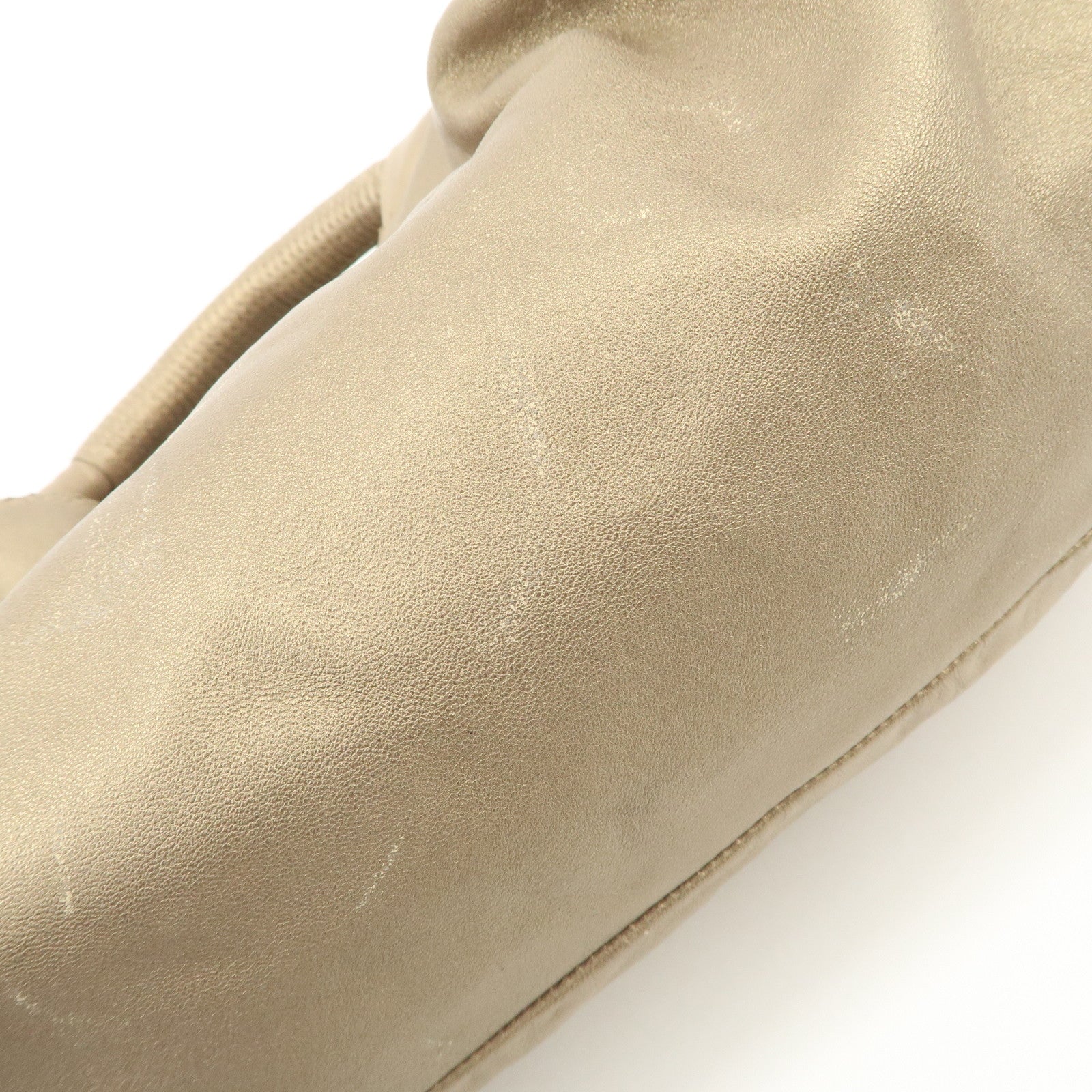 LOEWE Anagram Leather Nappa Aire Hand Bag Tote Bag Gold Used