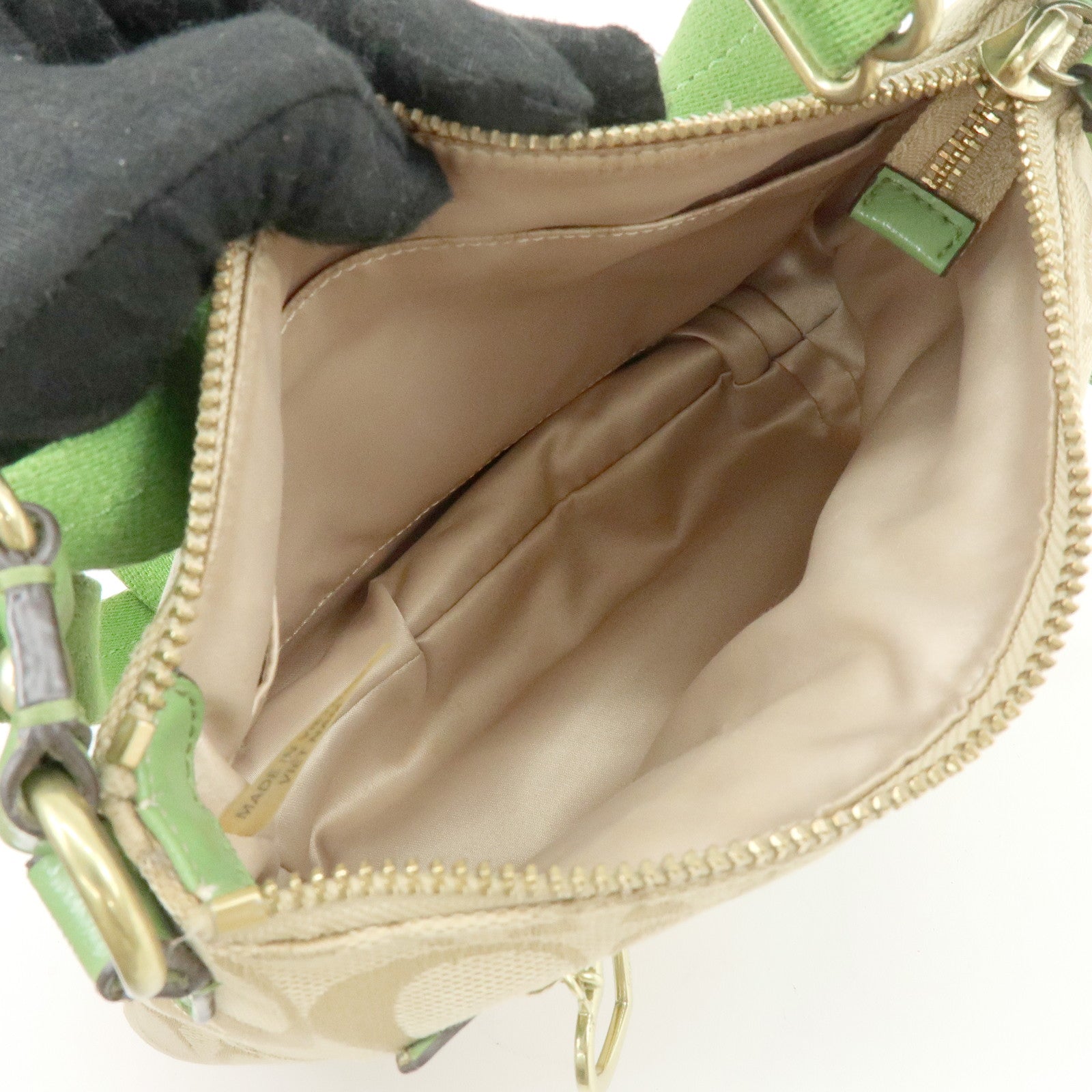 COACH Set of 2 Signature Poppy Canvas Patent Leather Shoulder Bag