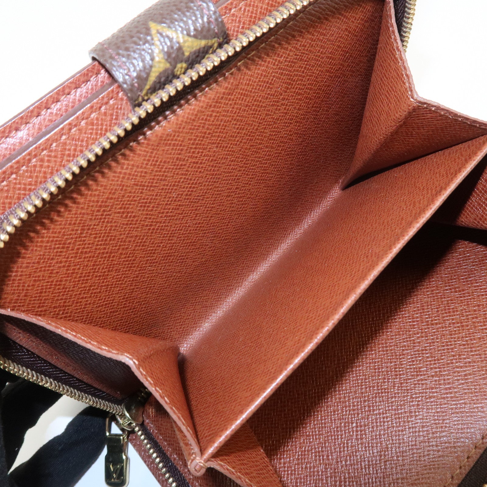 Louis Vuitton Monogram Porte Papier Zip Wallet Brown M61207