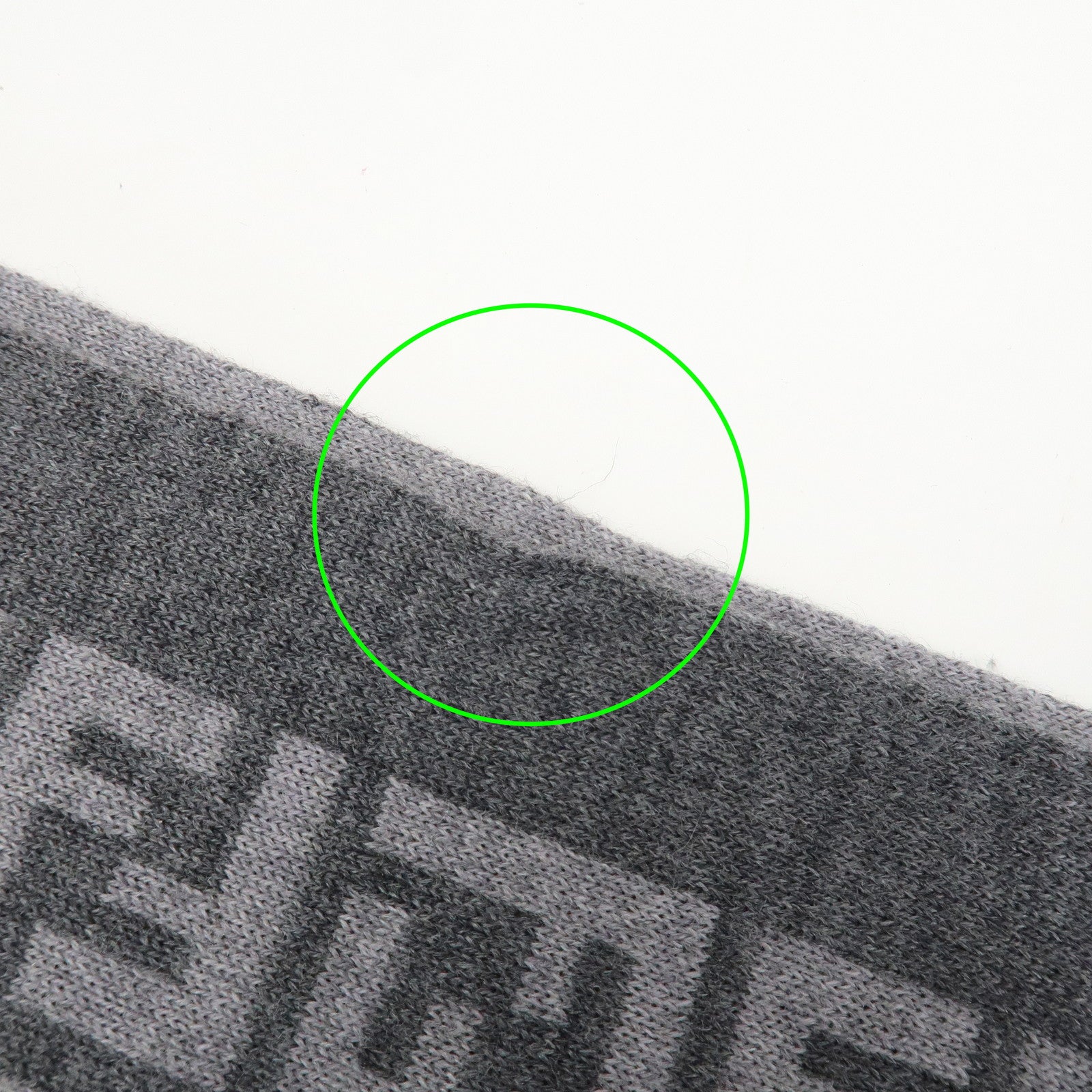 FENDI Zucca Wool 100% Scarf Stole 170×27 Gray