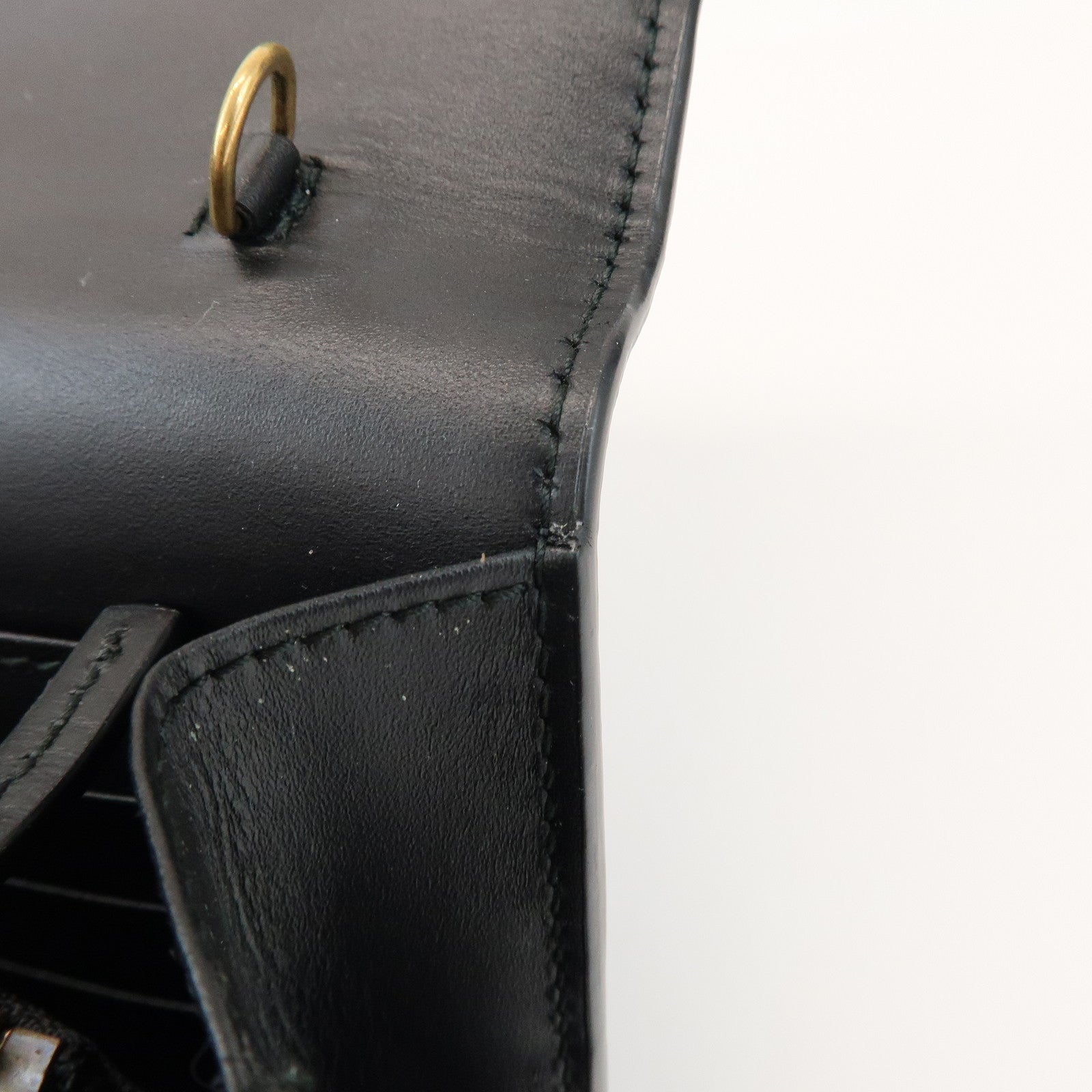 GUCCI Guccissima Leather Chain Long Wallet Cat Black 548060