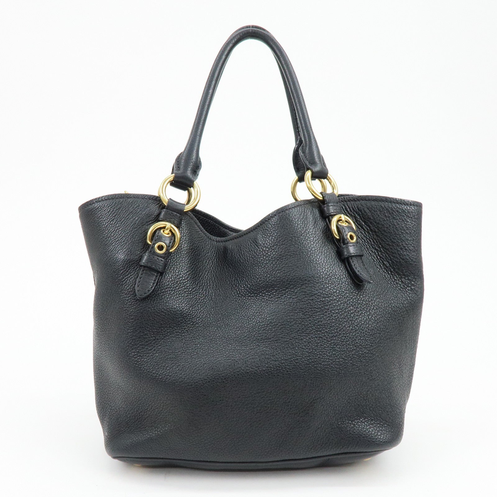 MIU MIU Vittello Phoenix Leather 2Way Hand Shoulder Bag 5BE886