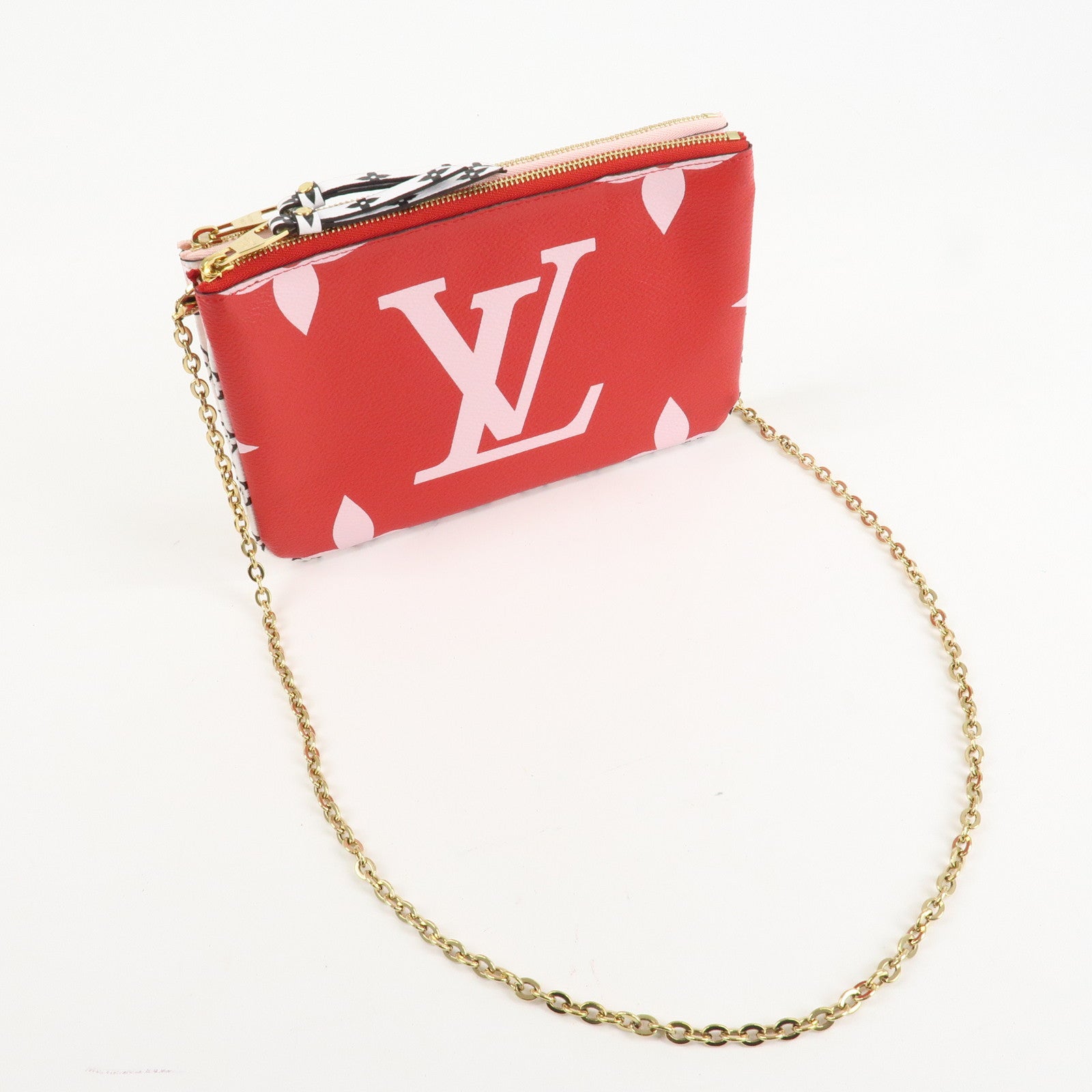 Louis Vuitton Monogram Giant Pochette Double Zip Pouch Rouge M67561 Used