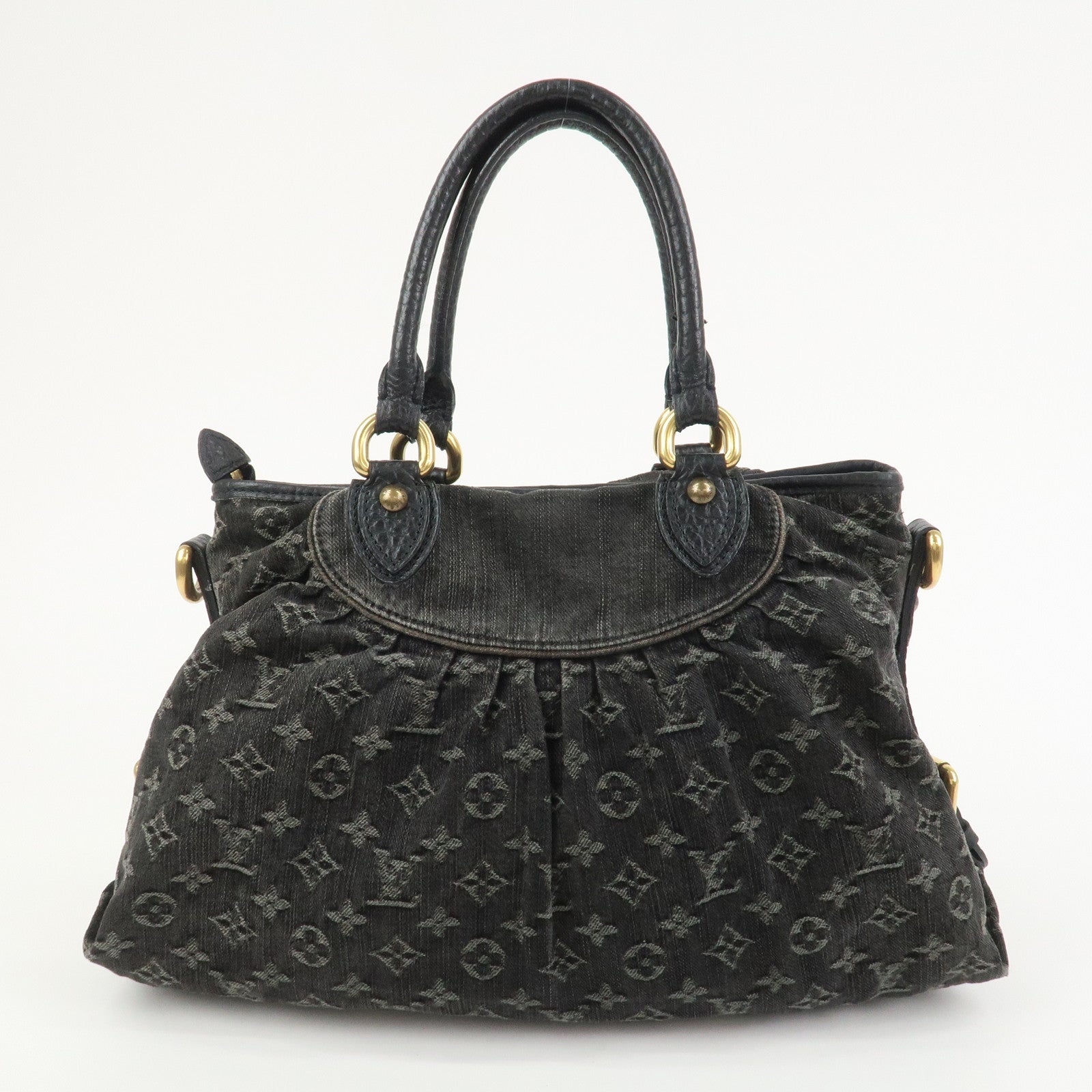 Louis Vuitton Monogram Denim Neo Cabby MM 2Way Bag Noir M95351