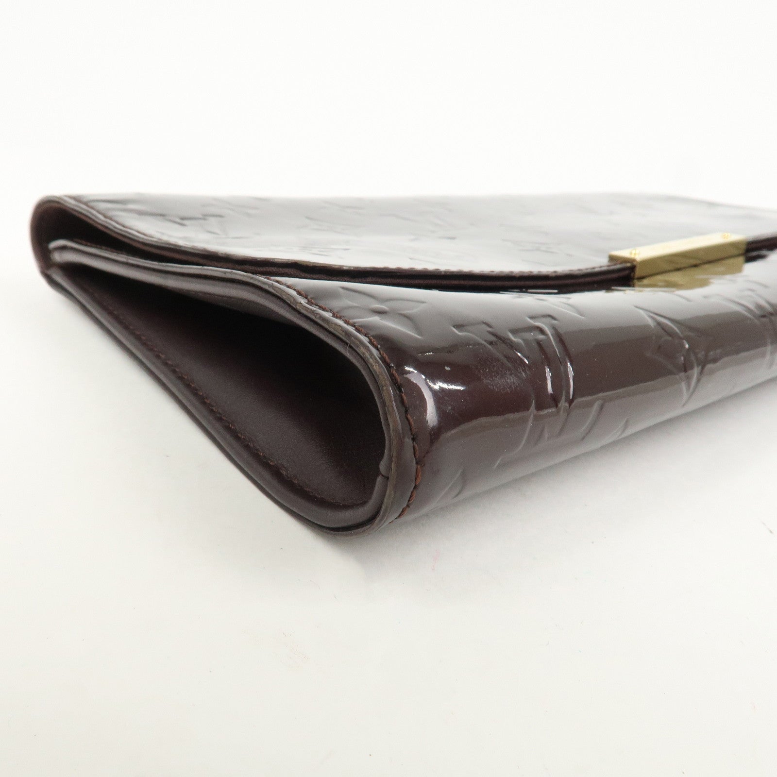 Louis Vuitton Monogram Vernis Robertson Clutch Bag Amarante M91548